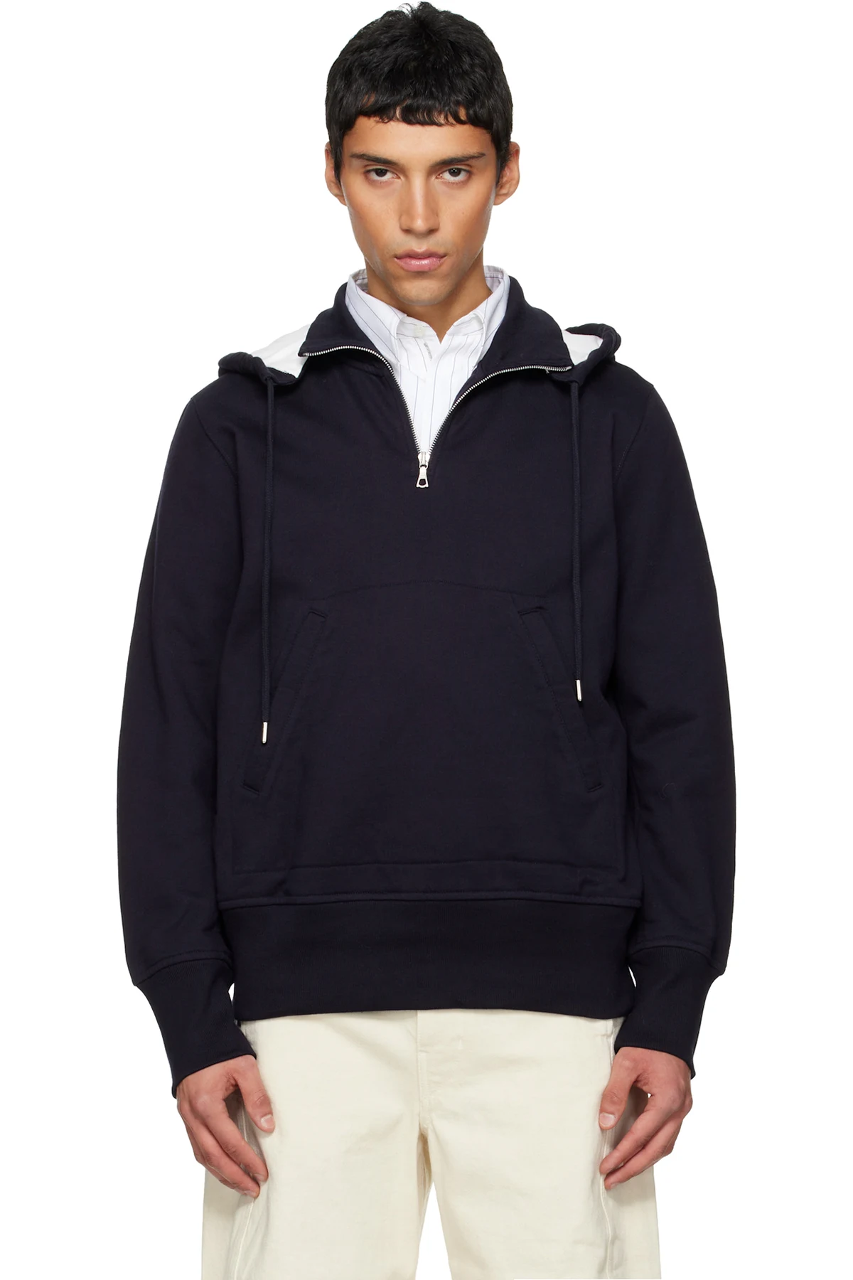 Navy Half-Zip Hoodie