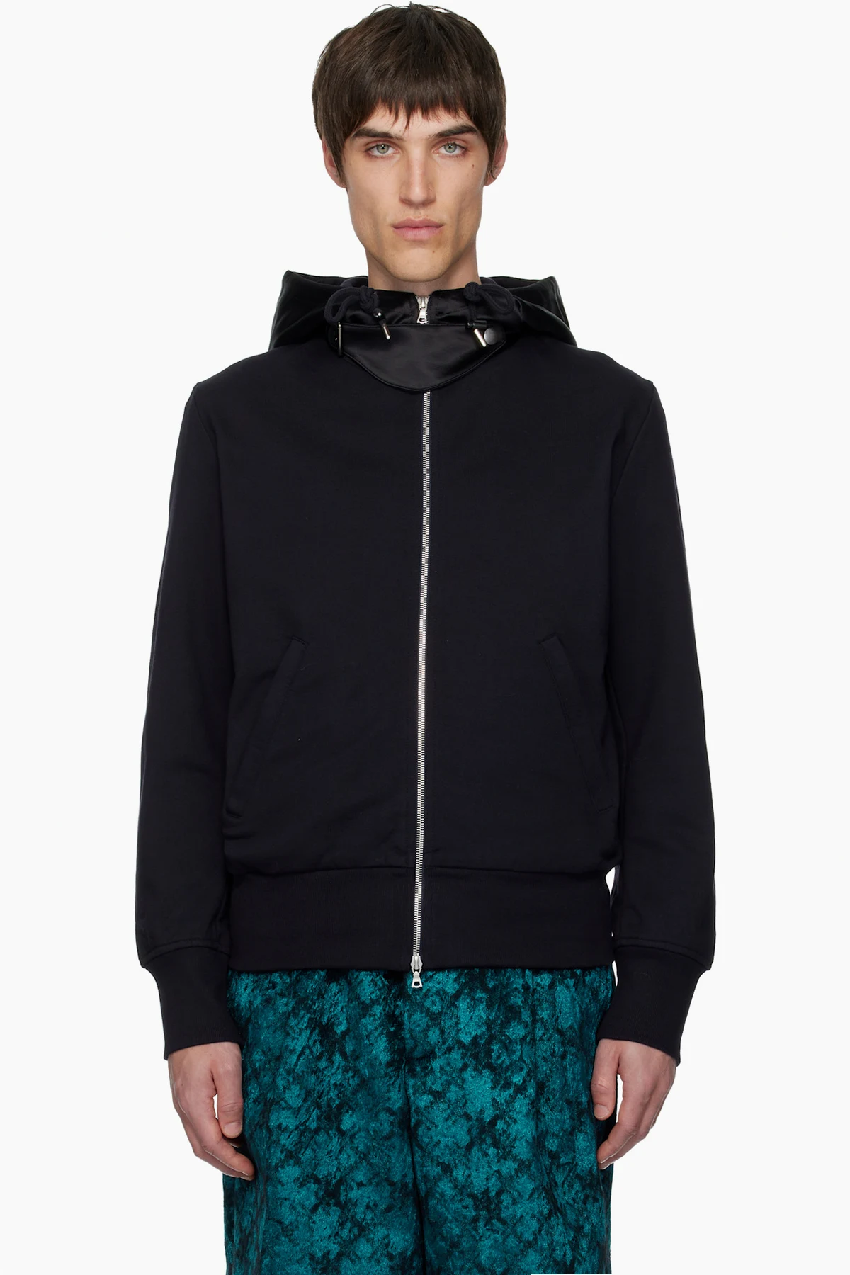 Black Printed Hoodie