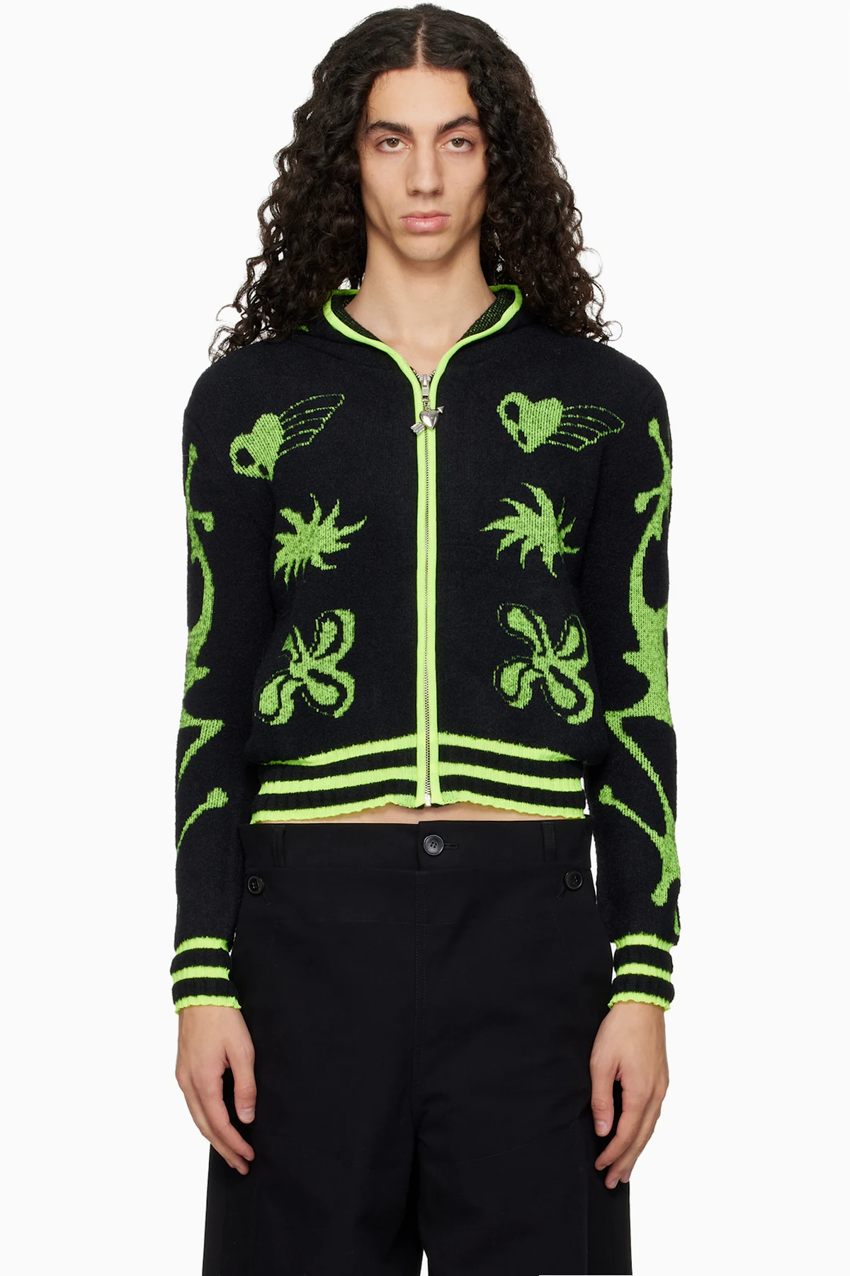 Black Neon Cartoon Hoodie