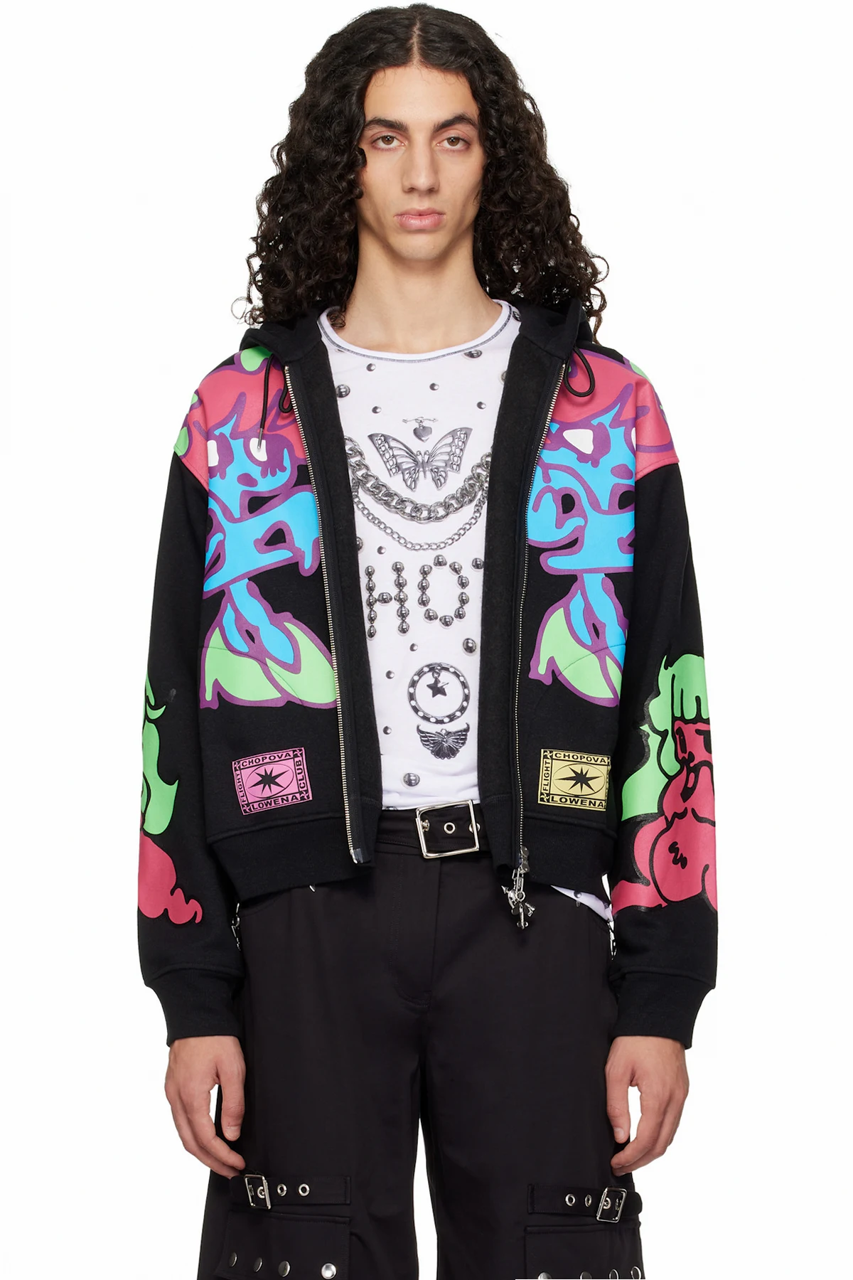 Black 'The Girls' Zip Hoodie