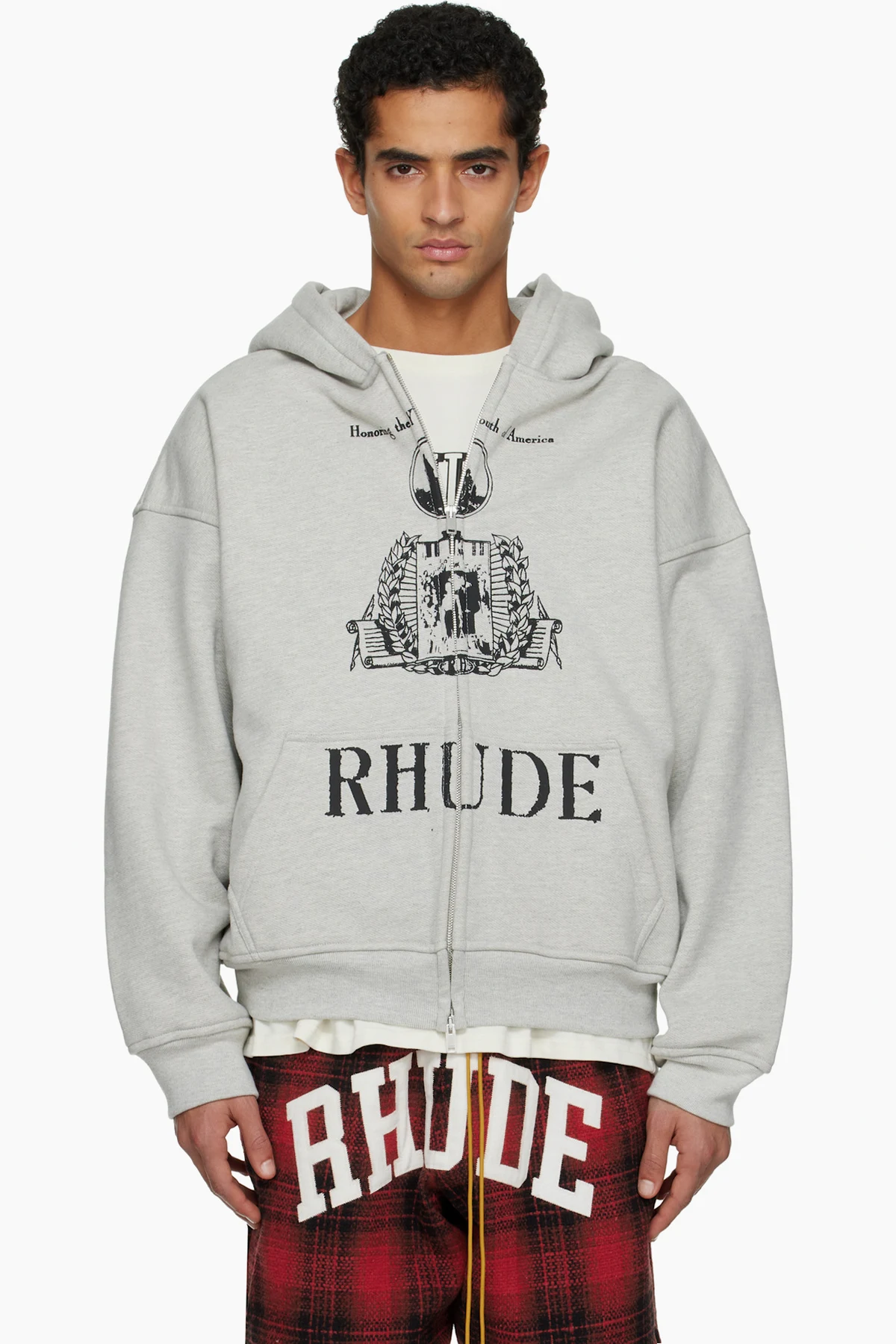 Gray 'Youth Of America' Zip-Up Hoodie