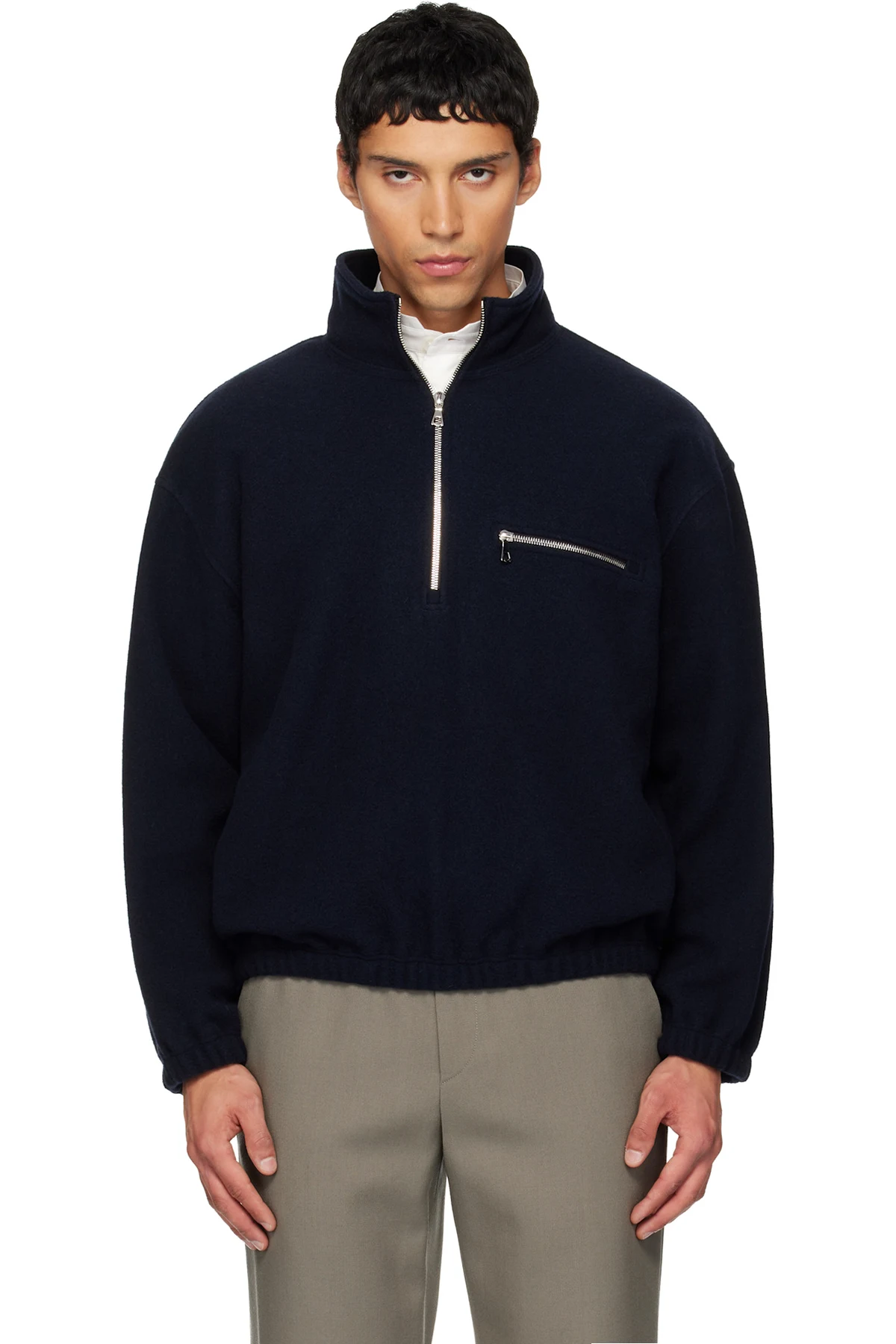 SSENSE Exclusive Navy Fleece Jacket