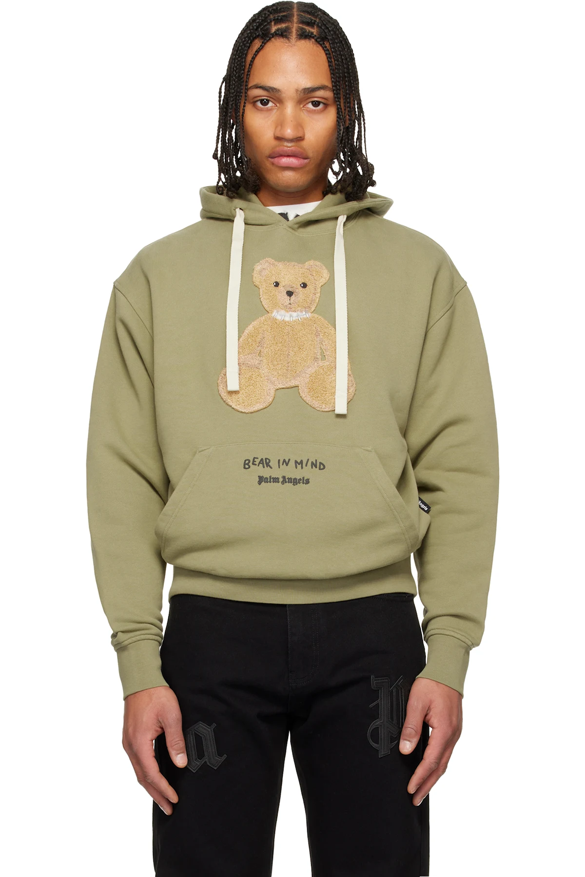 Green 'Bear In Mind' Hoodie