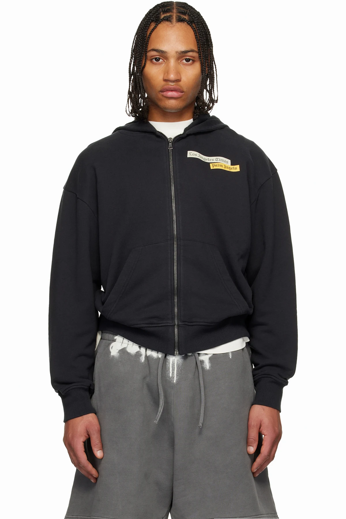Black LA Times Edition News Zip Hoodie