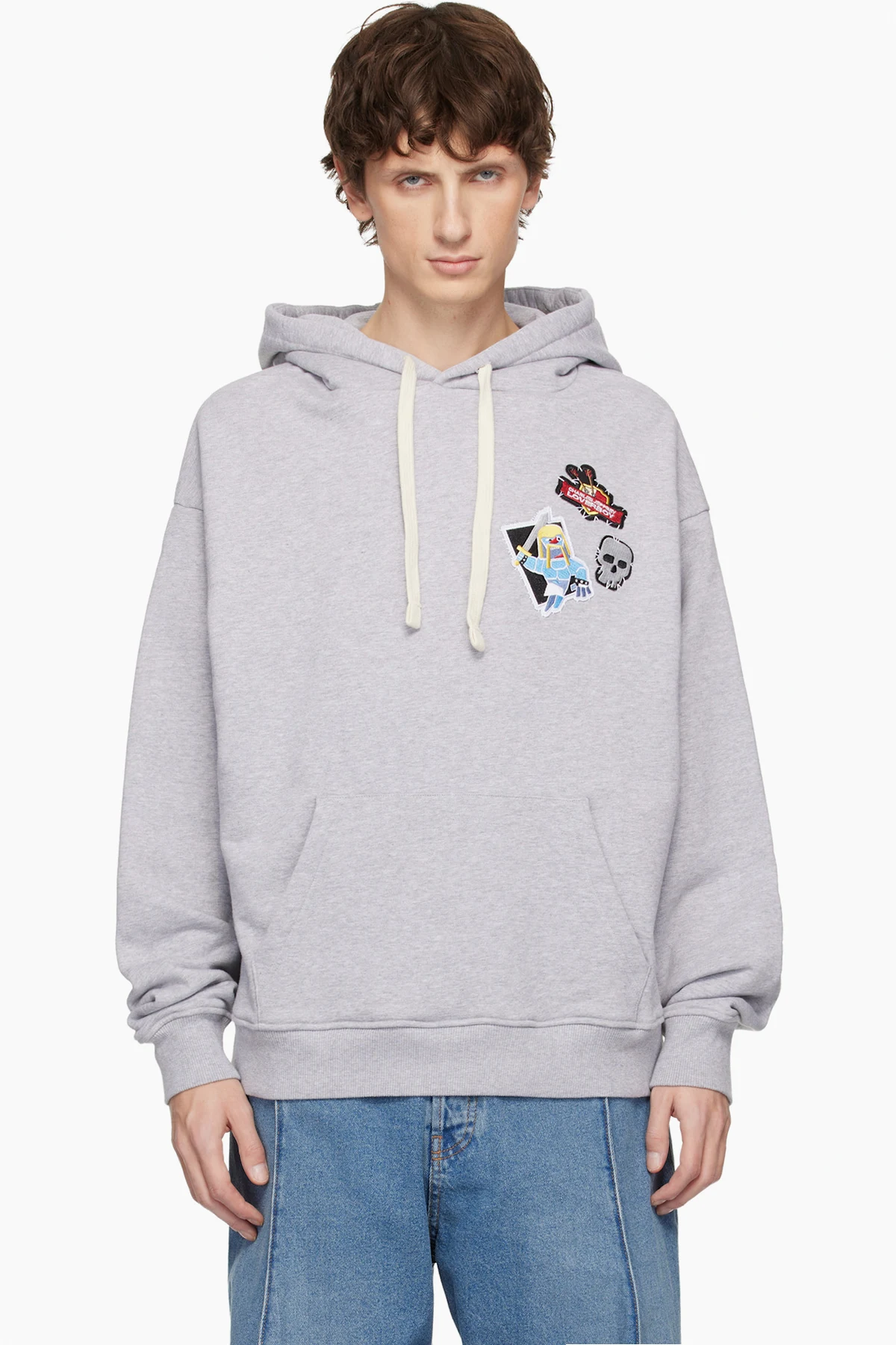 Gray Clash of Clans Edition Barbarian Patch Hoodie