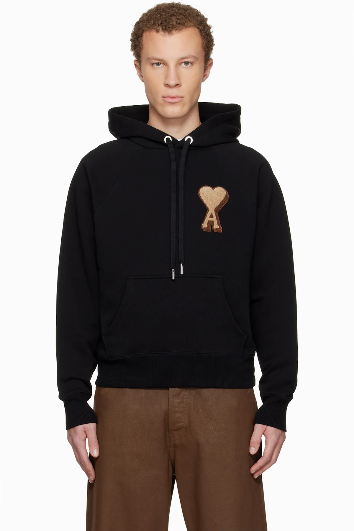 Black Cotton Ami de Coeur Hoodie