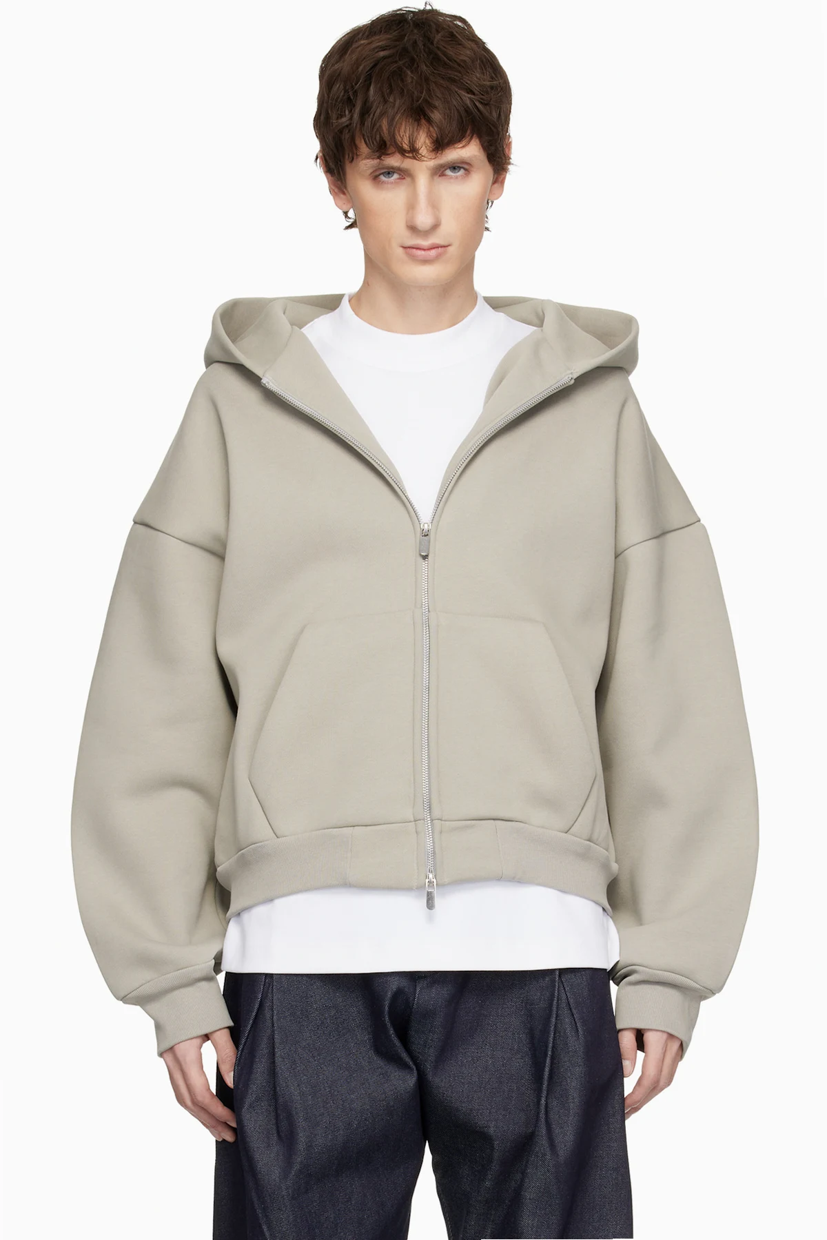 Taupe V2 Zipped Hoodie