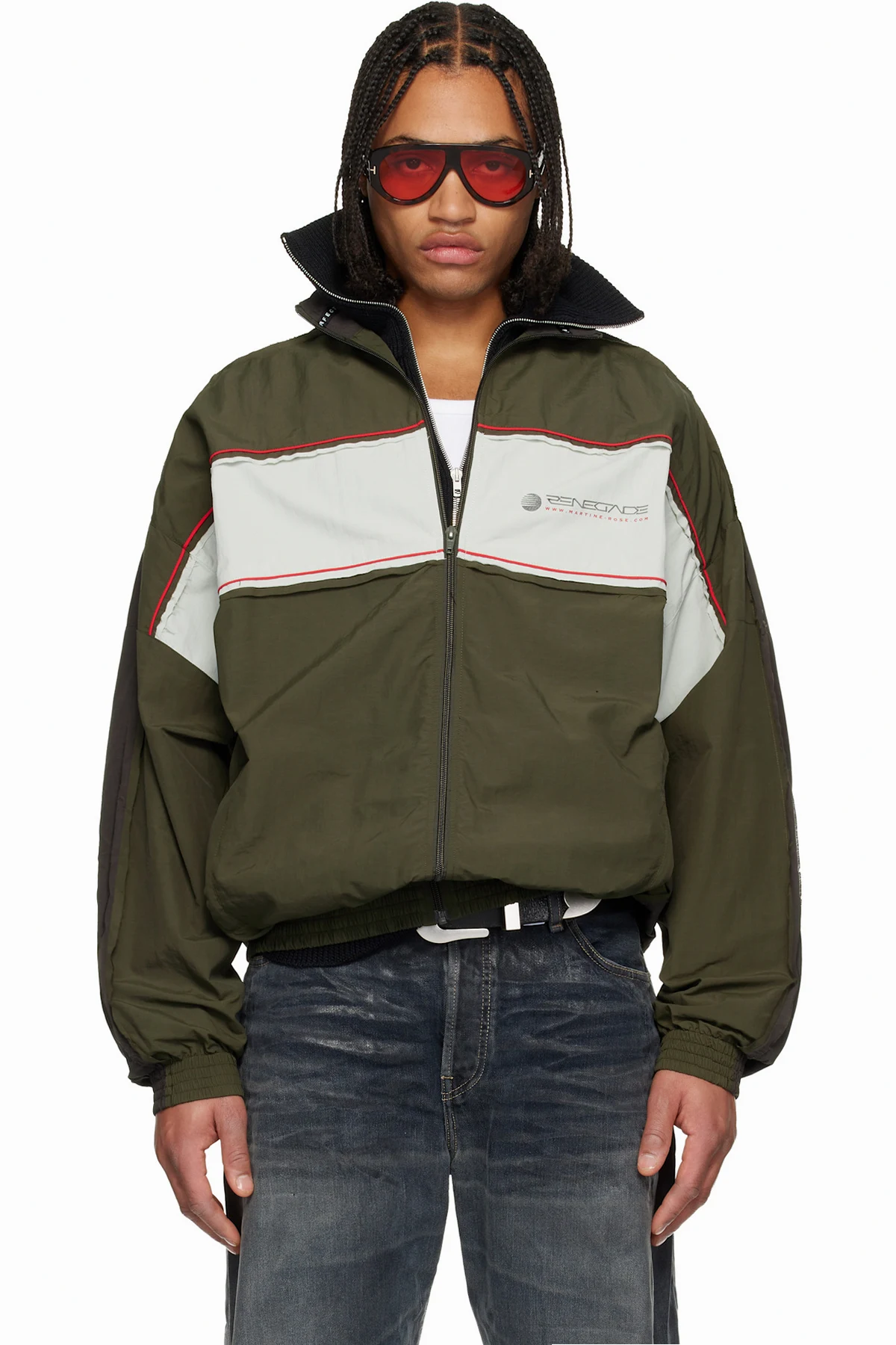 Khaki Layered Track Jacket
