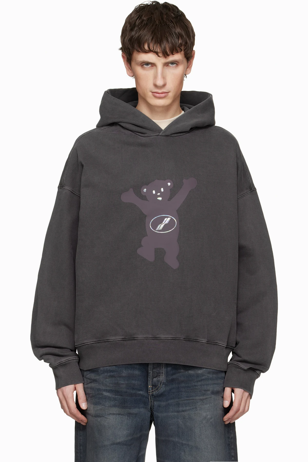 Brown New Teddy Logo Pigment Hoodie
