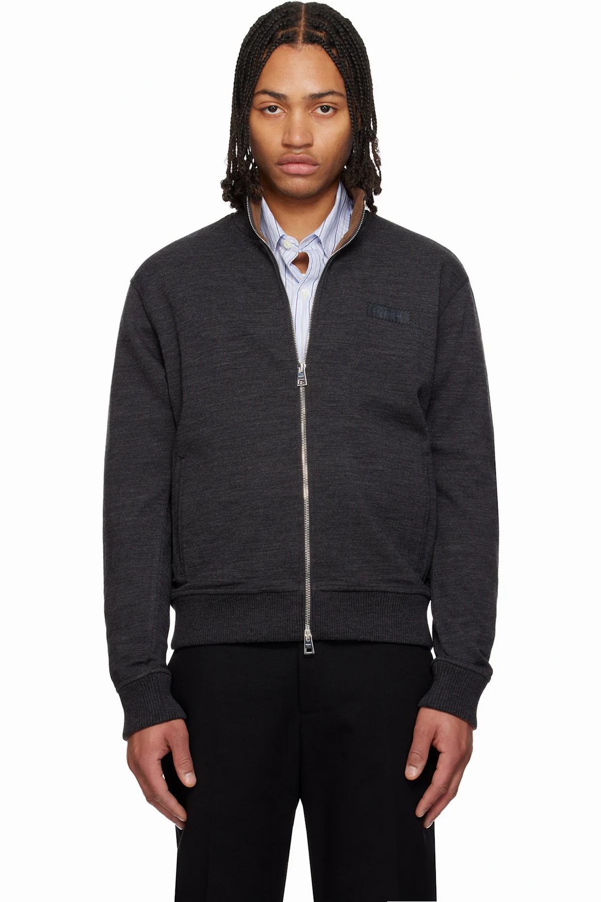 Gray 'GIVENCHY Paris' Gros Grain Sweatshirt