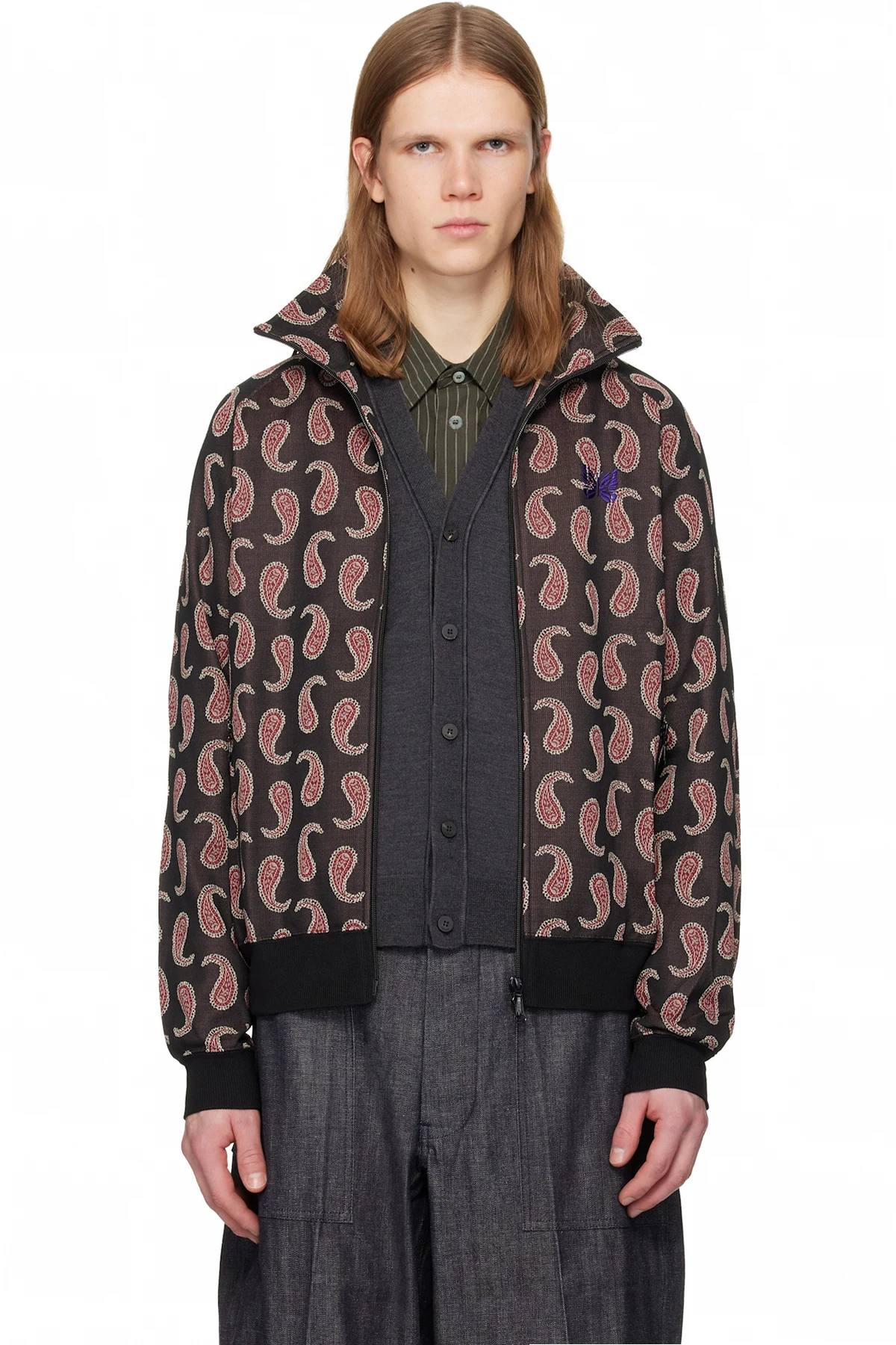 Black & Red Paisley Track Jacket