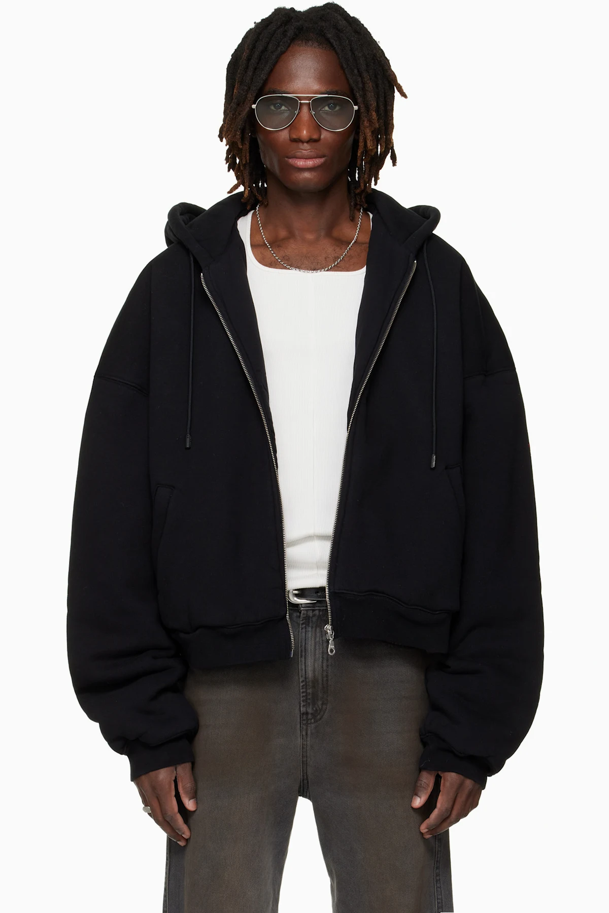 SSENSE Exclusive Black Wadded Hoodie
