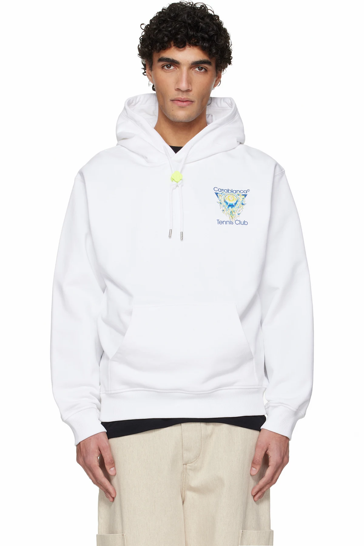 White 'Tennis Club' Icon Hoodie