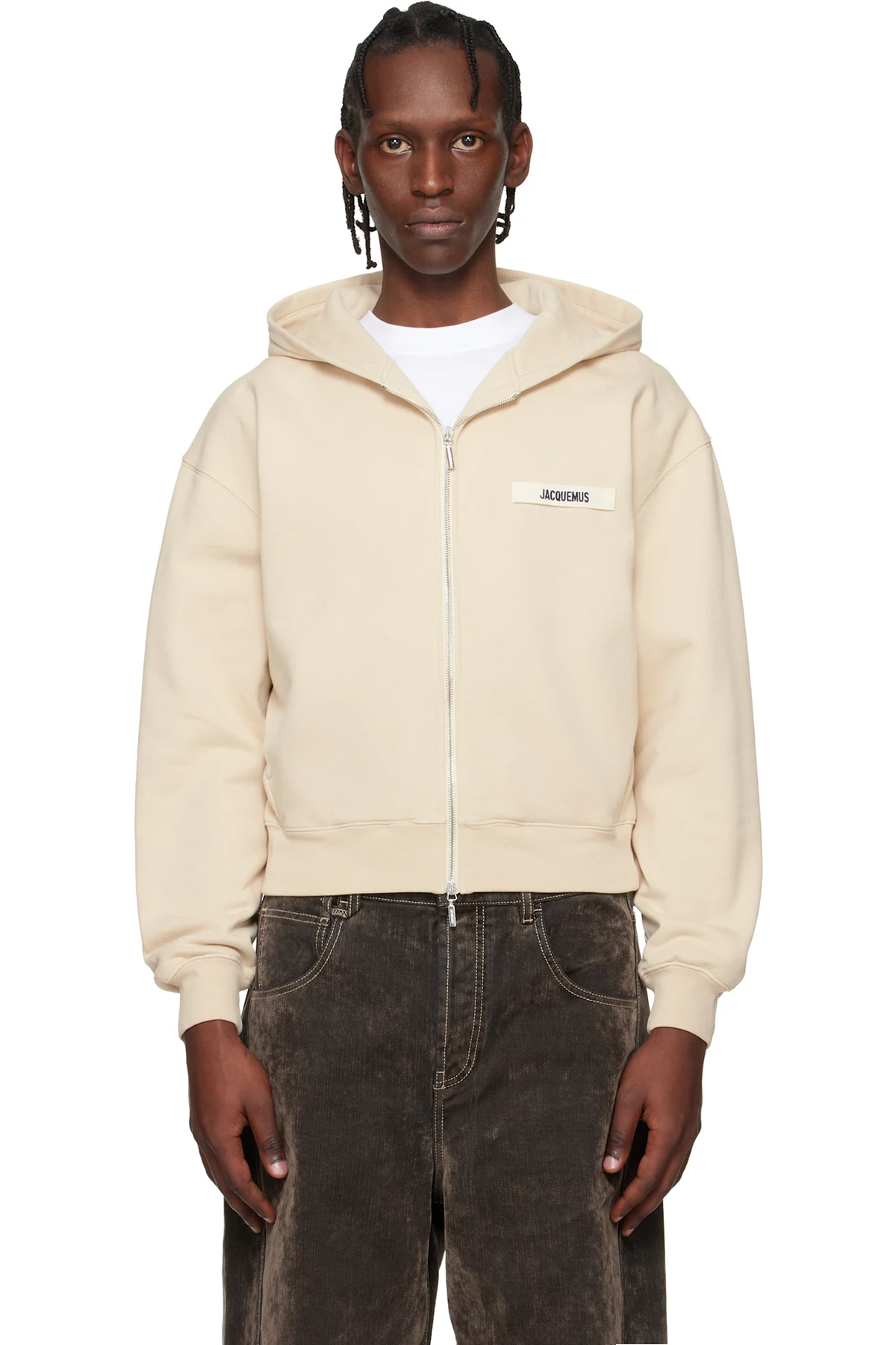 Beige La Casa 'The Gros Grain zipped' Hoodie