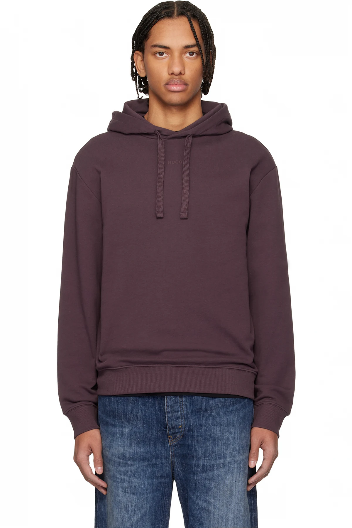 Burgundy Cotton Terry Hoodie