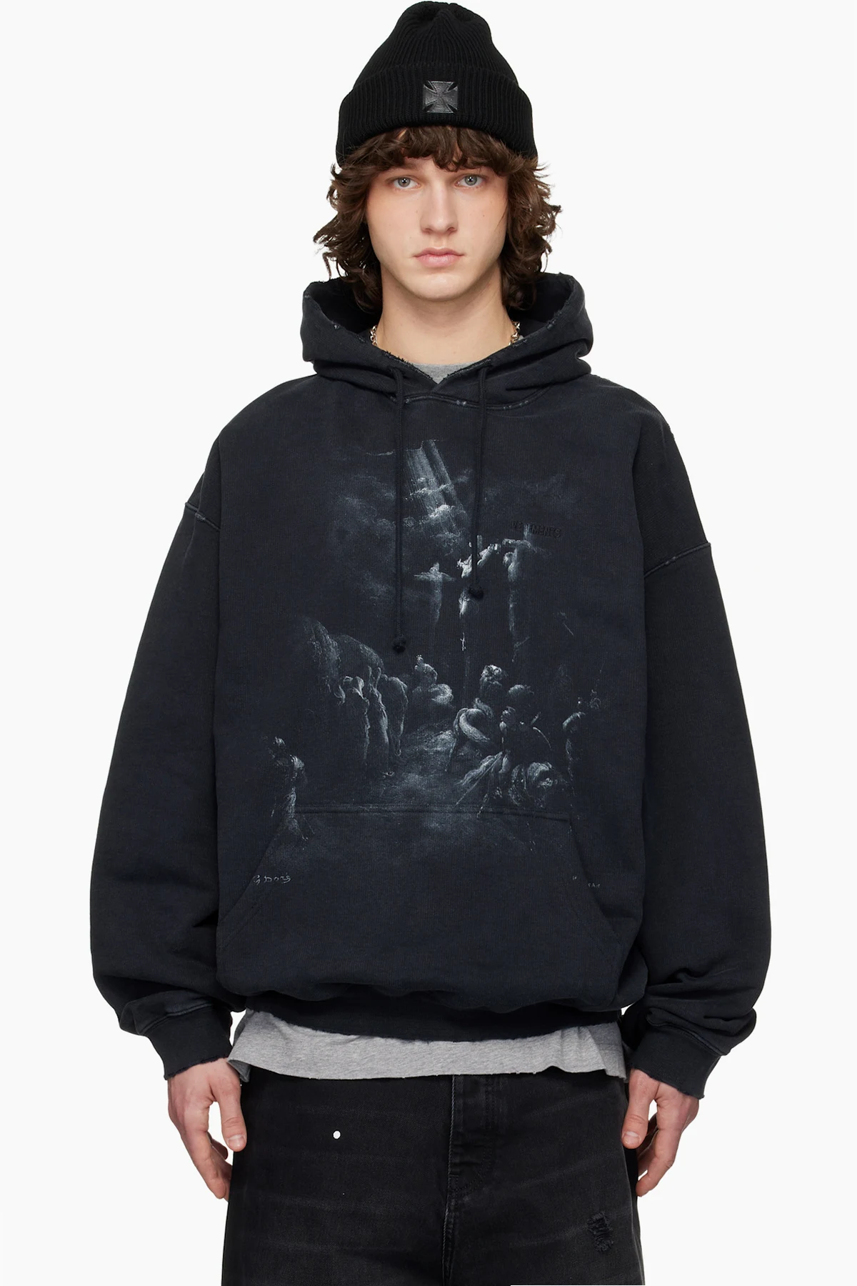 Black Jesus On A Cross Hoodie