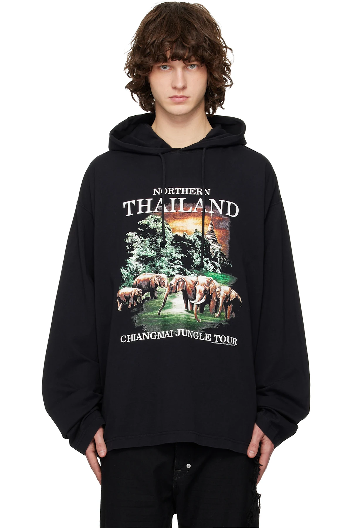 Black 'Thailand' Tourist Light Hoodie