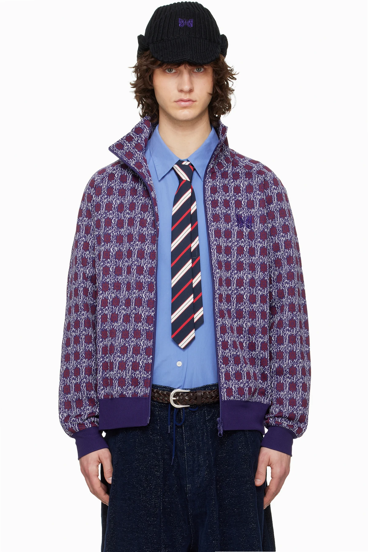 Purple & Burgundy Flower Track Jacket