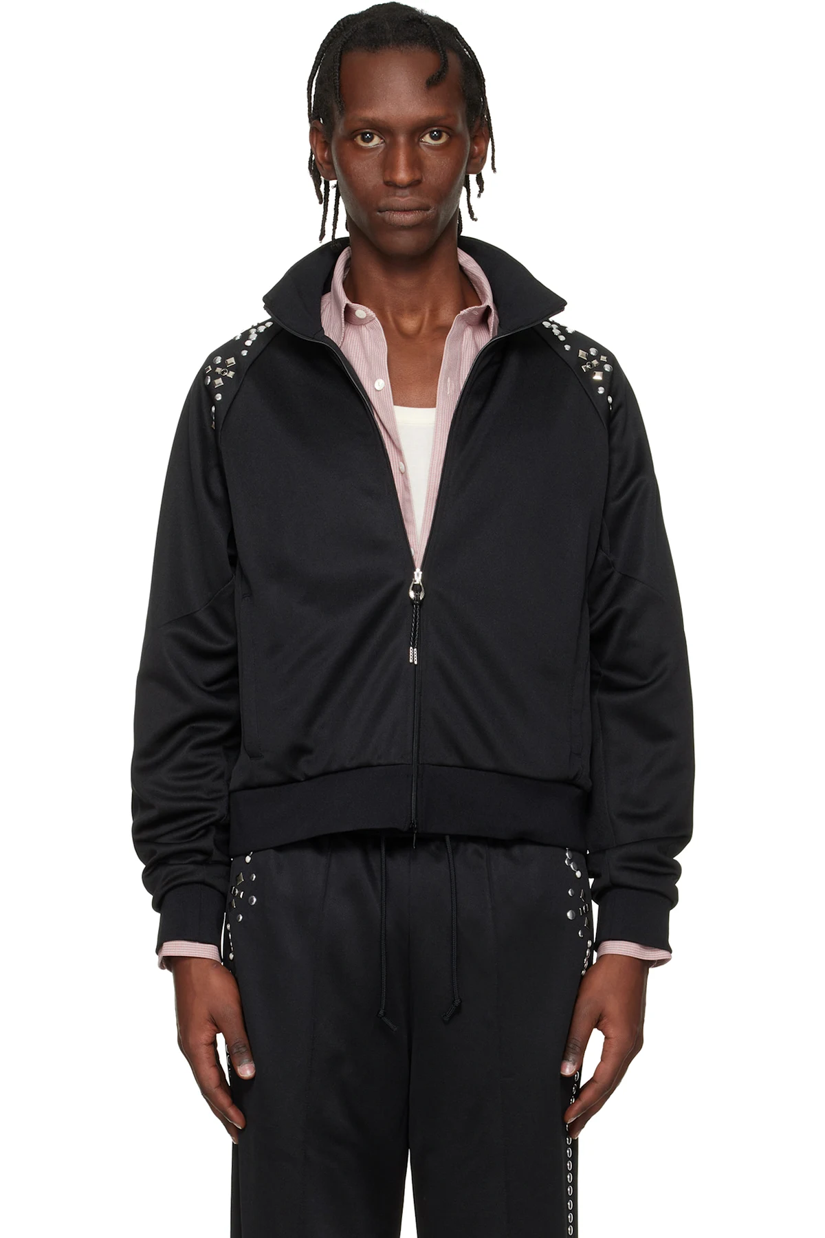 Black Jersey Track Jacket