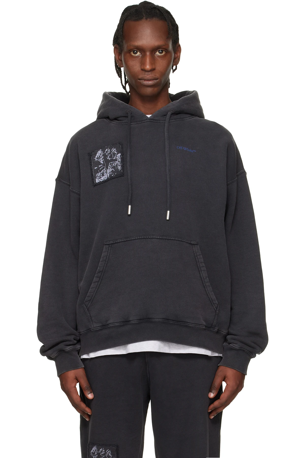 Black Faded Painting Hoodie