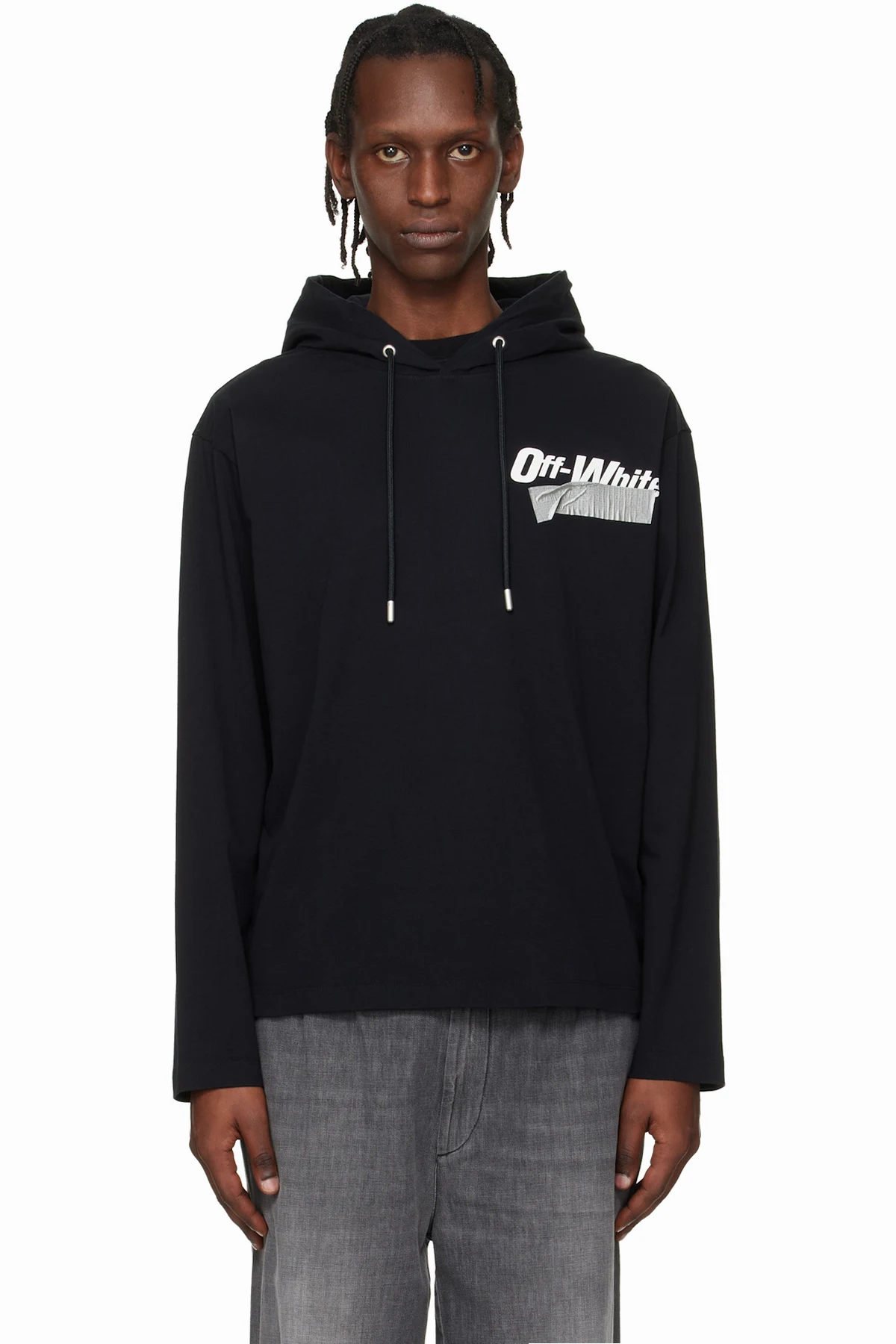 Black Cupid Tape Tee Hoodie