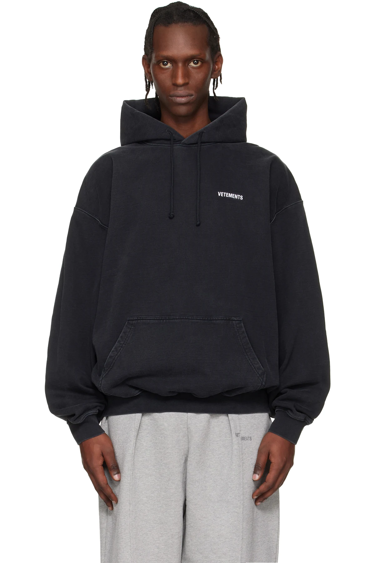 Black Iconic Logo Hoodie