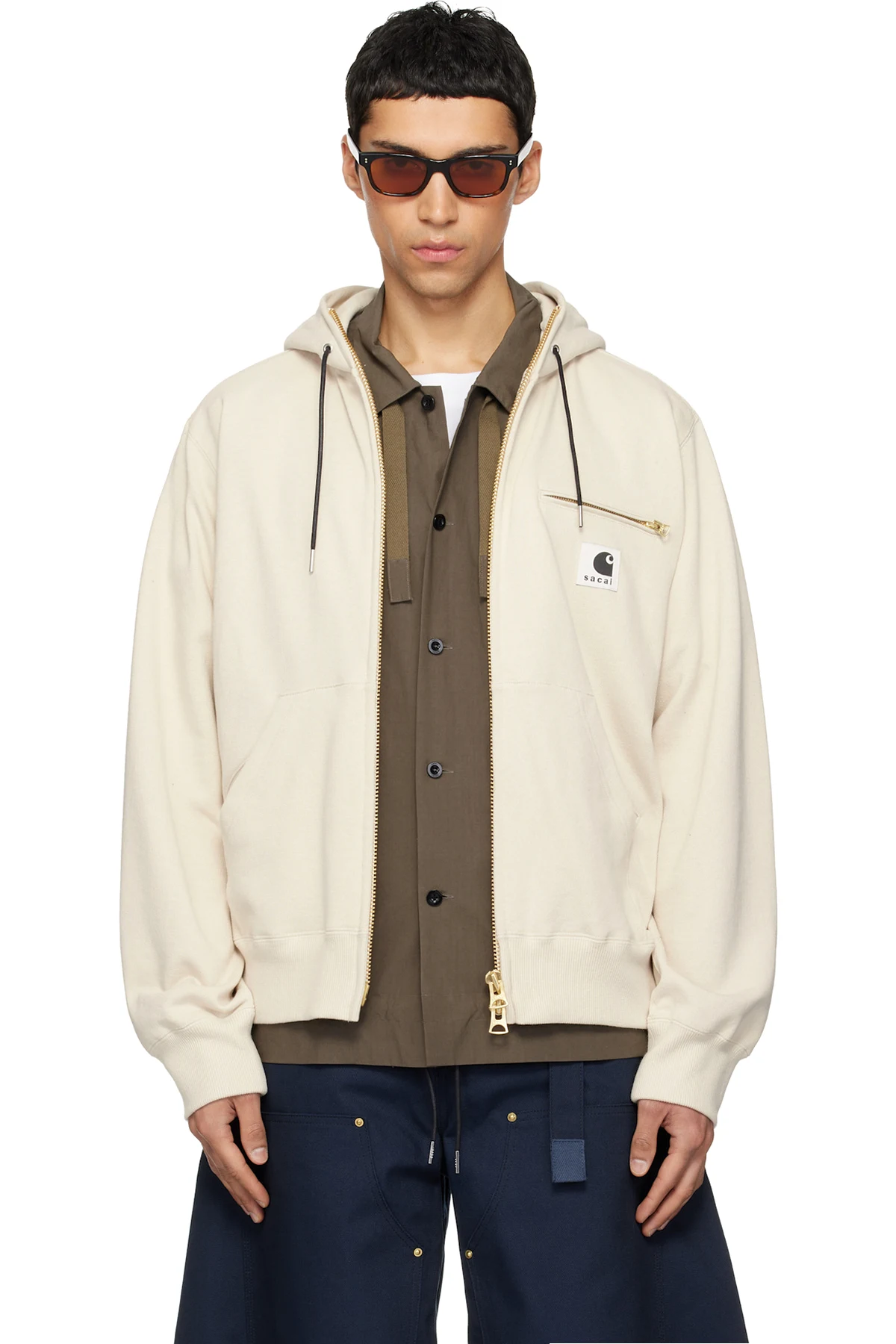 Off-White Carhartt WIP Edition Cotton Jersey Hoodie