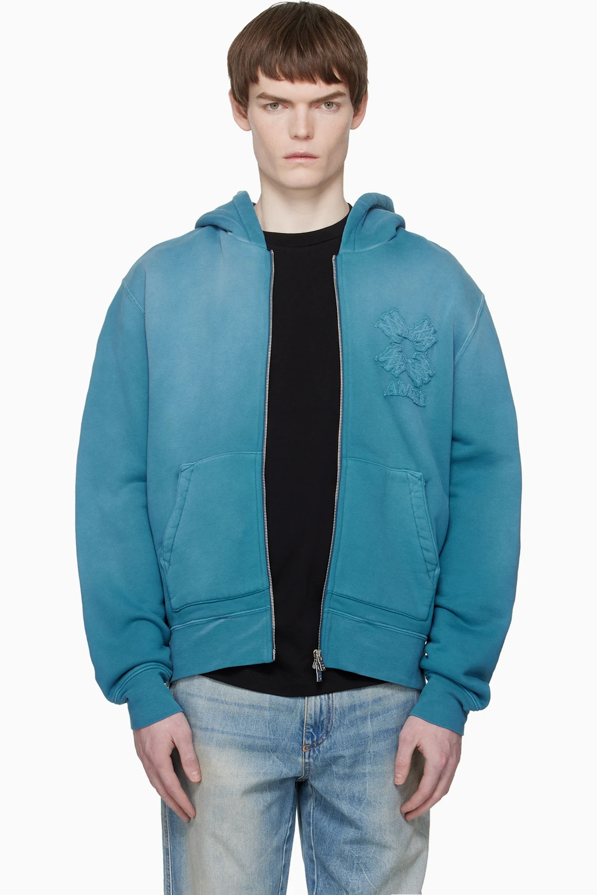 Blue MA Quad Zip Hoodie