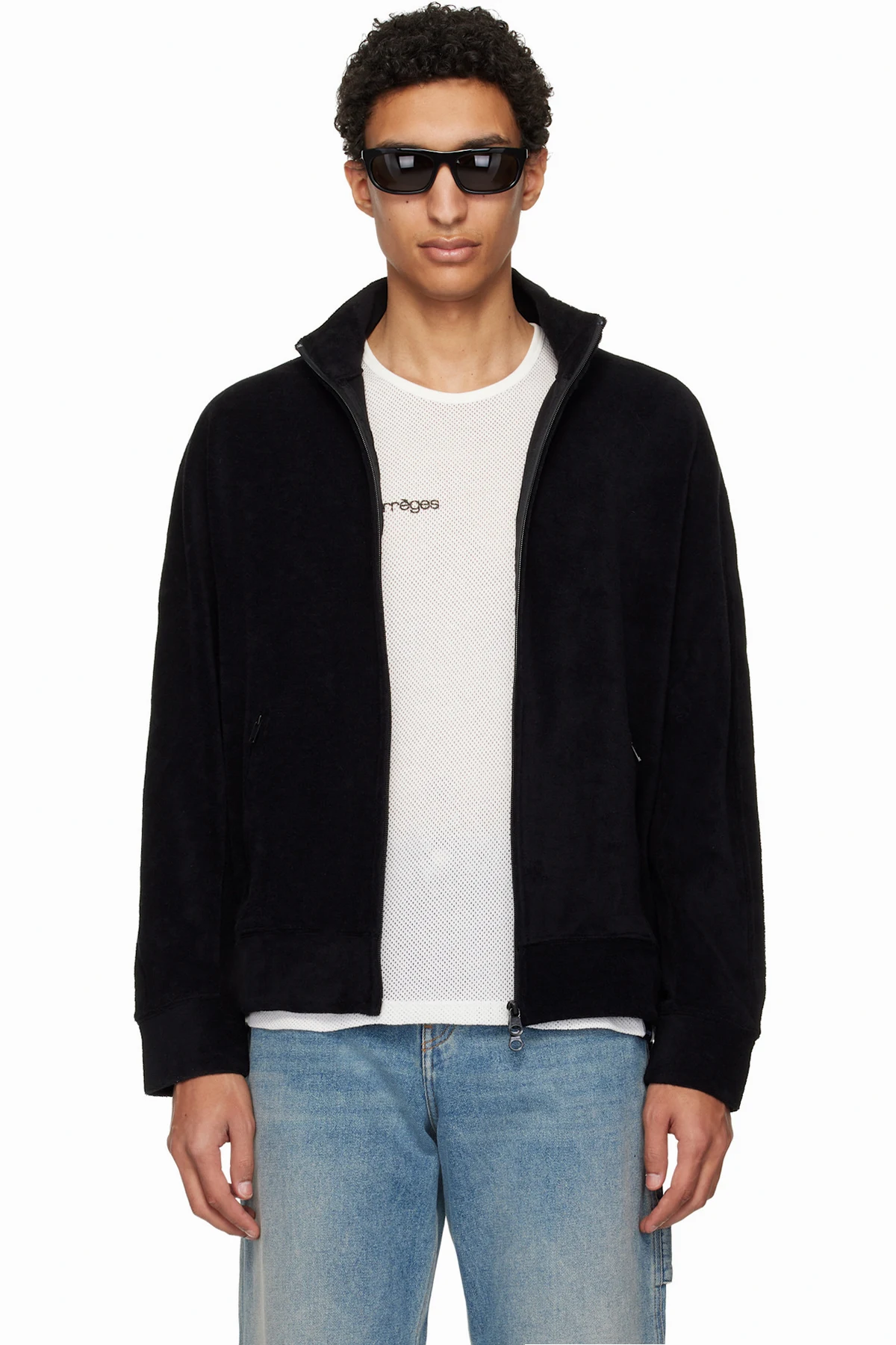 Black Spongy Track Jacket