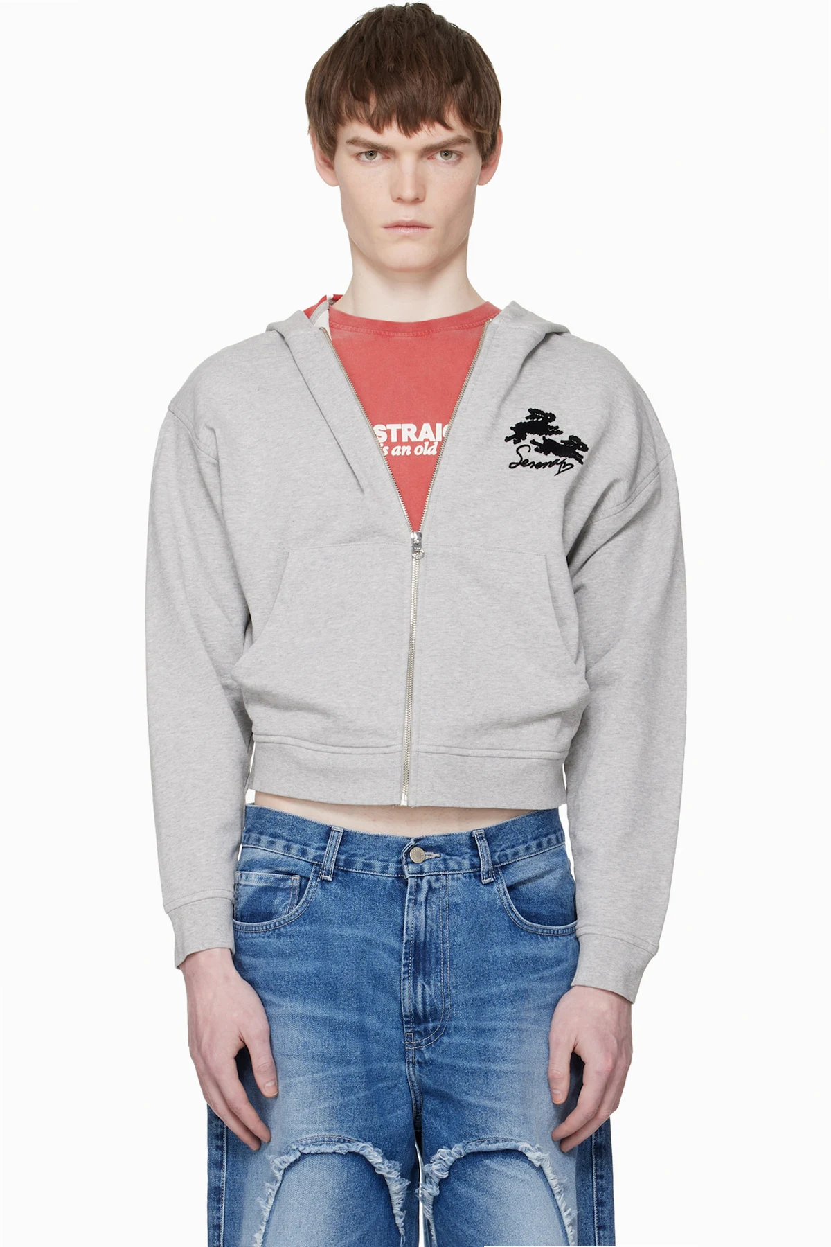 Gray Serena 'Stars and Studs' Hoodie