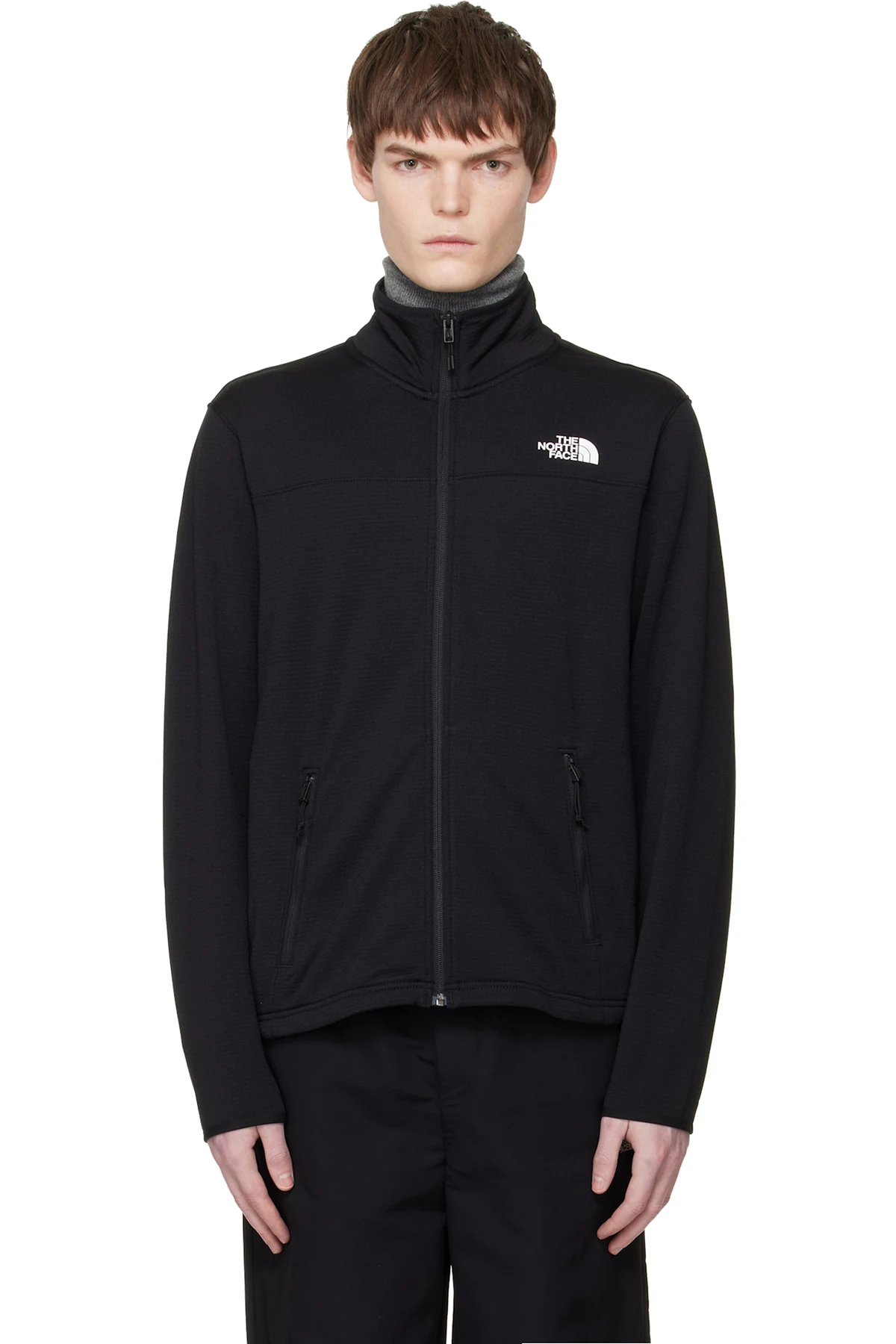 Black Cedar Trail Grid Fleece Full-Zip Jacket