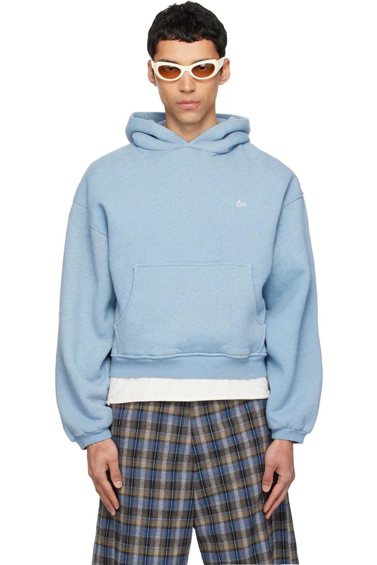 Blue Heathered Hoodie
