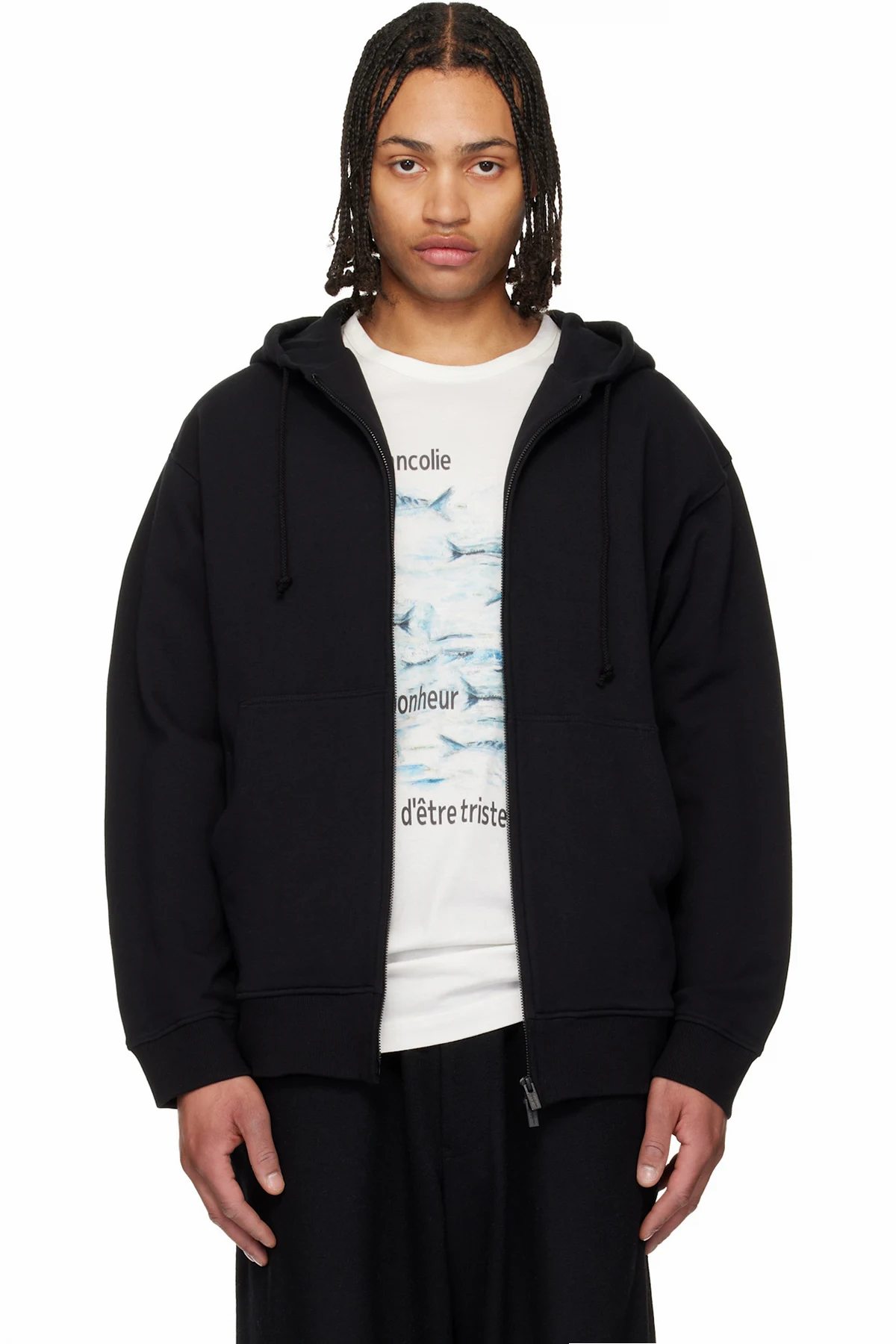 Black 30/10 French Terry Logo Hoodie