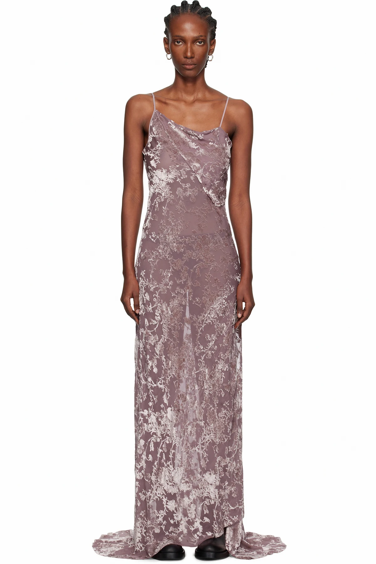 Pink Aaricia Bias Slip Maxi Dress