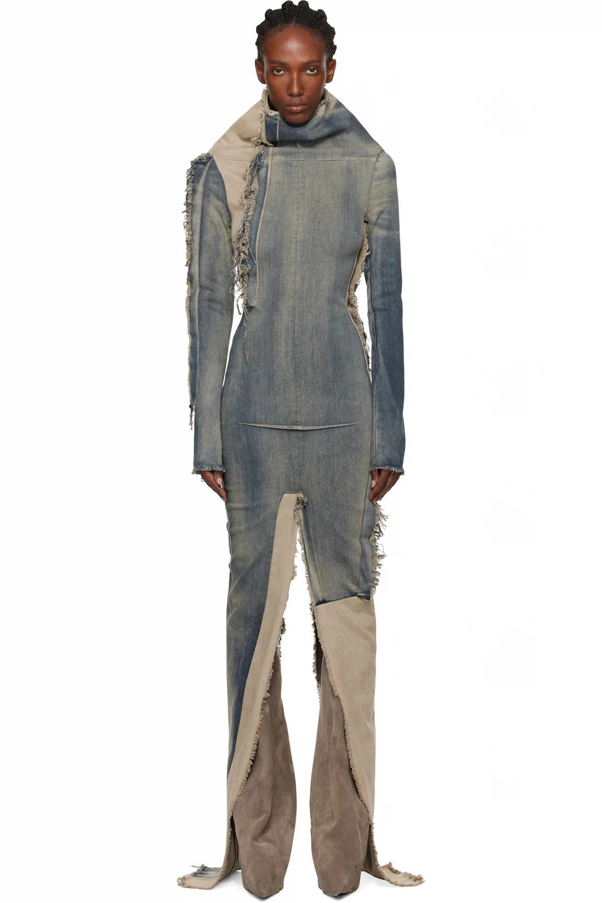 Blue & Beige Concordians Etna Denim Maxi Dress