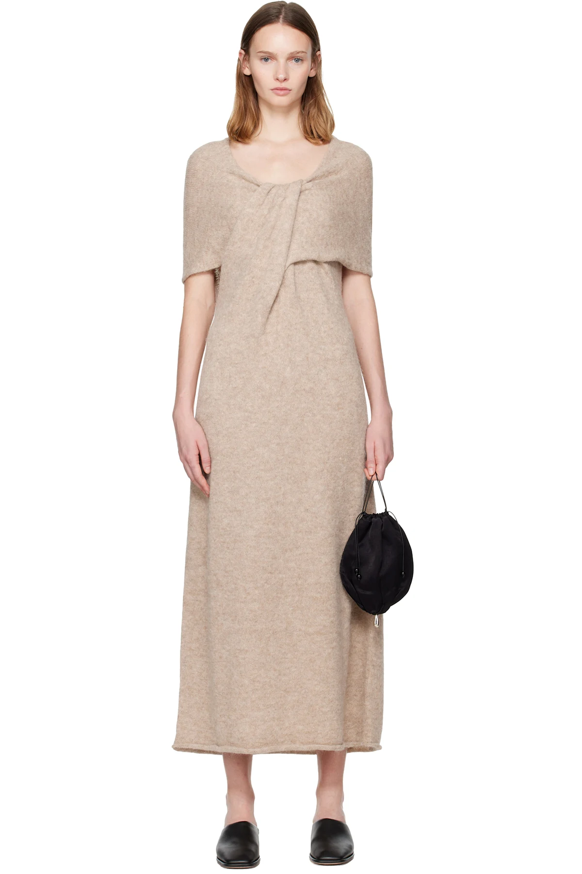 Beige Knot Maxi Dress