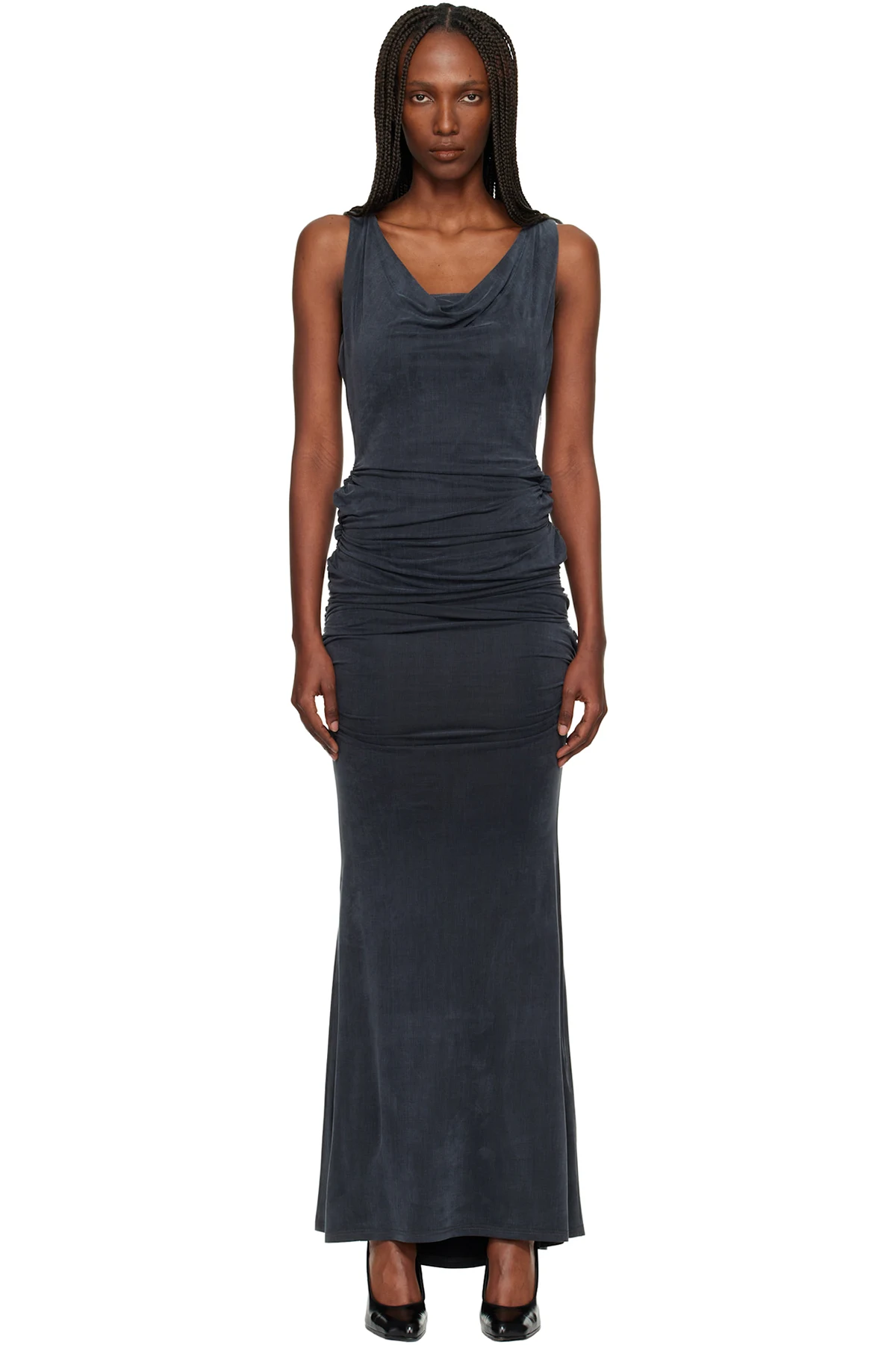 Gray Liz Jersey Maxi Dress