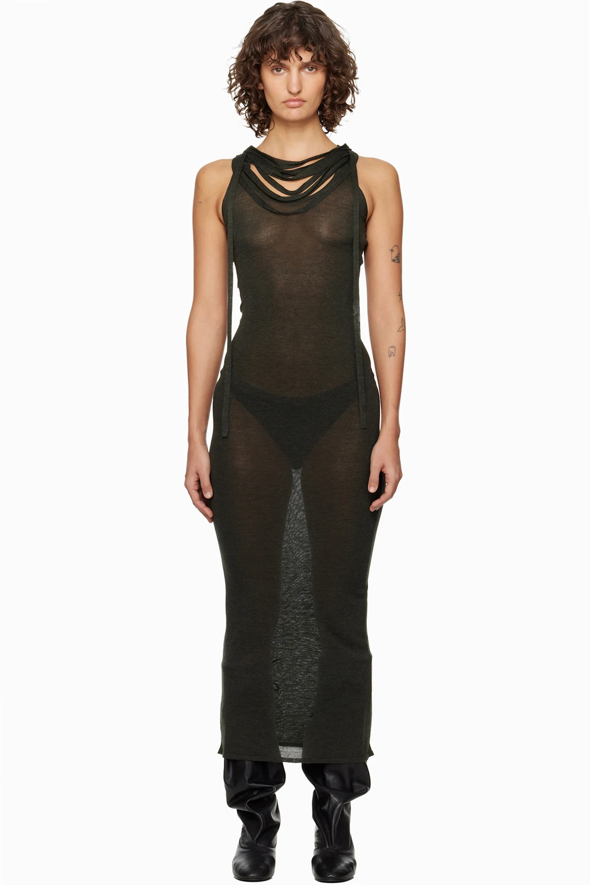 Green Oliveti Maxi Dress