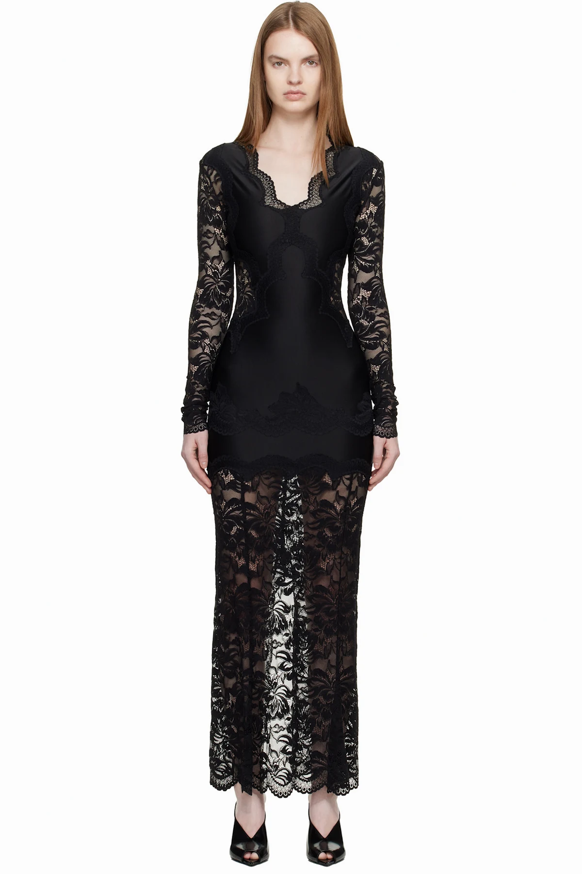 Black Lace Maxi Dress