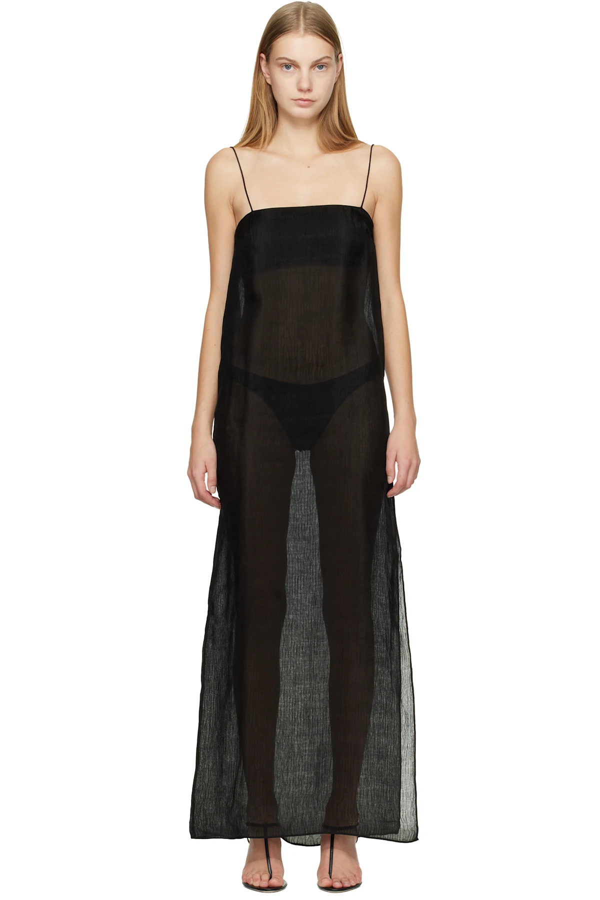 Black Sheer Cami Maxi Dress