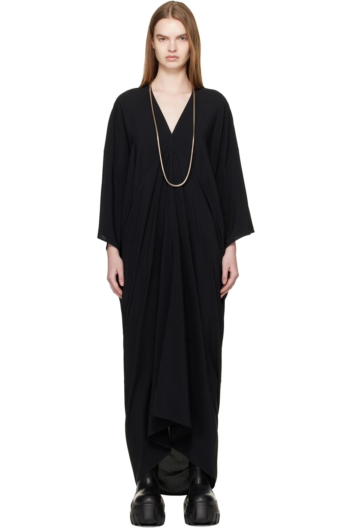 Black Temple Tommykite Maxi Dress