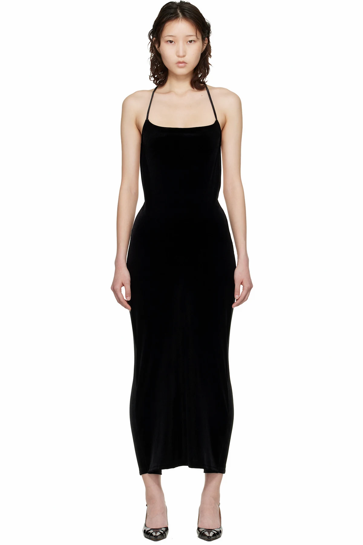 Black Installed Leggings Maxi Dress