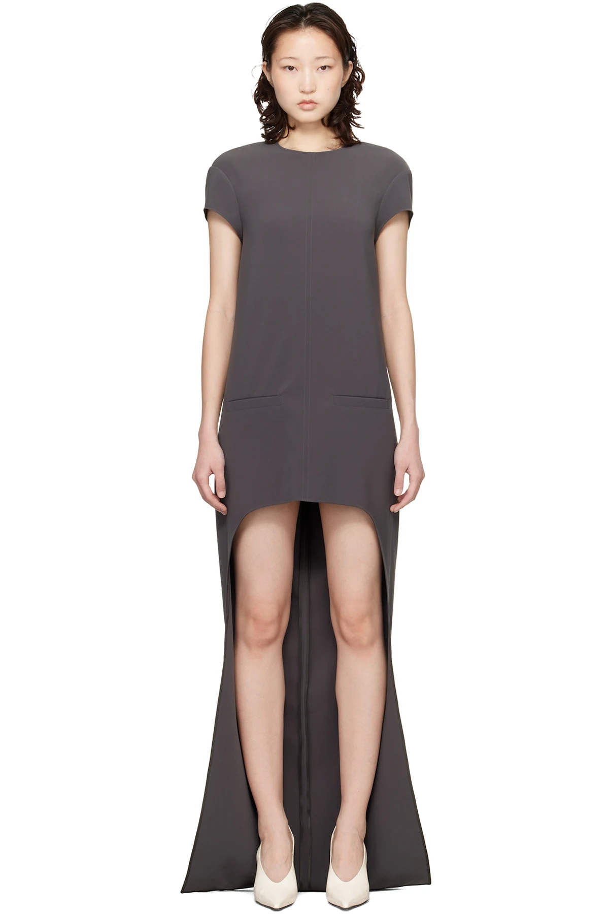 Gray Circle Edge Maxi Dress