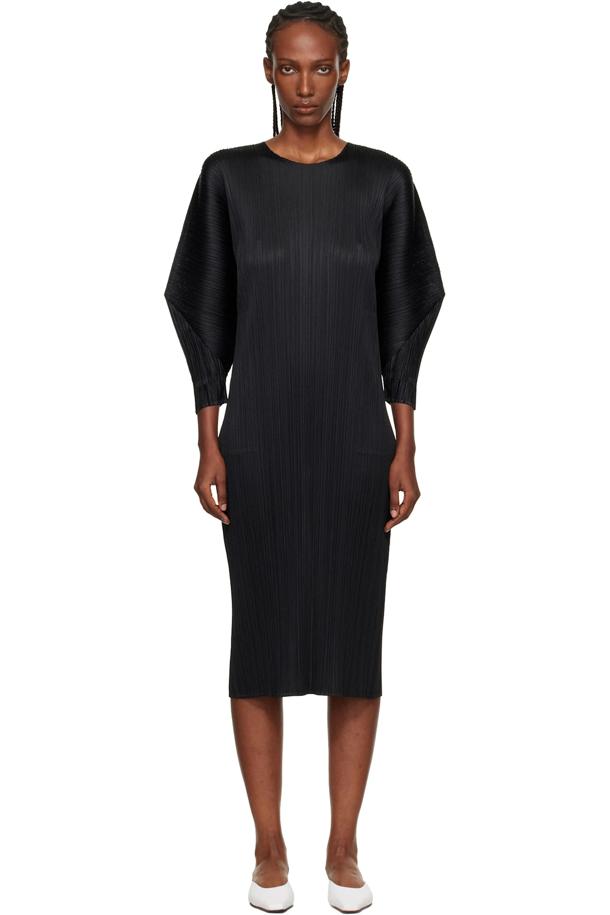 Black Skyline Midi Dress