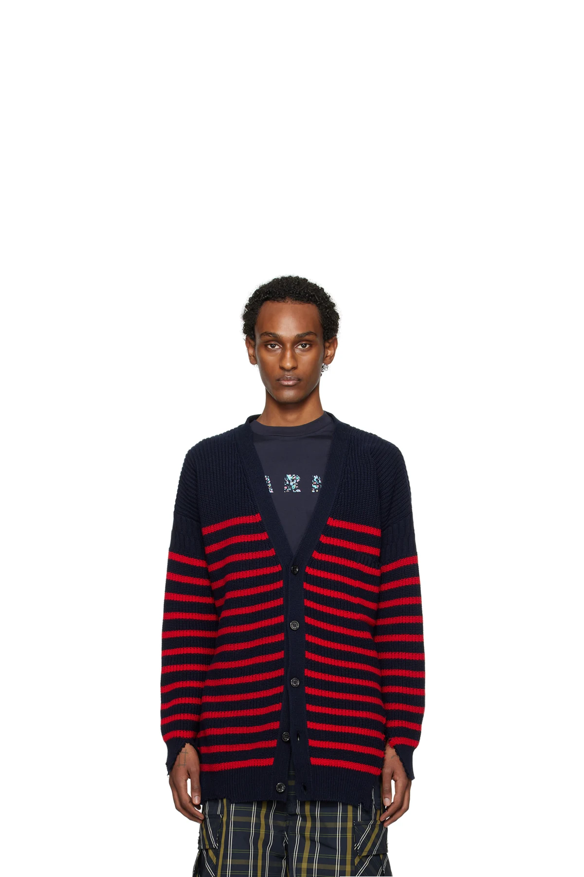 Navy Stripe Cardigan