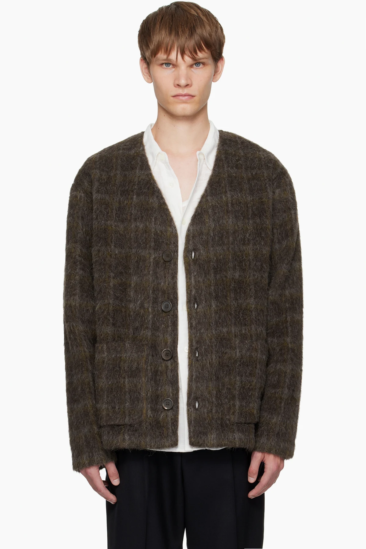 Brown Wool Cardigan