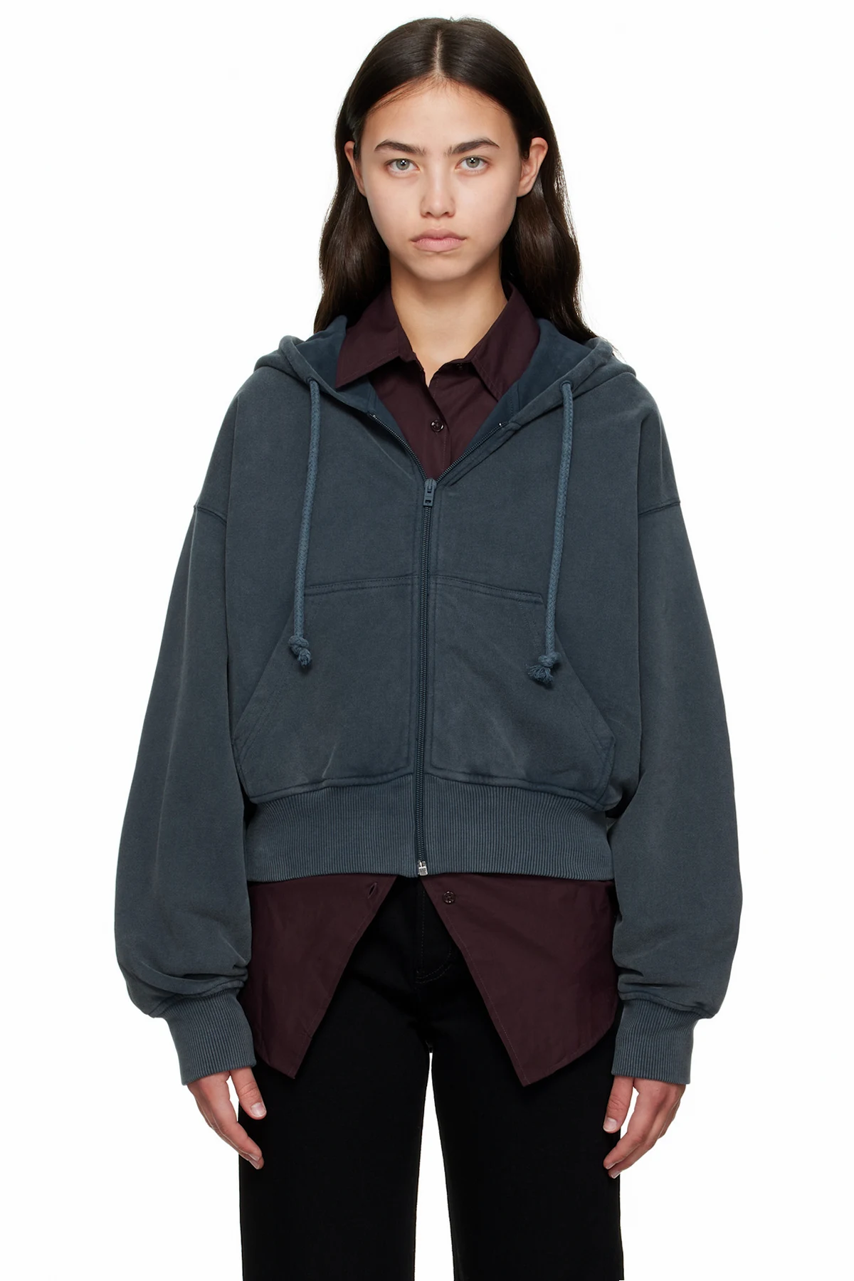 Blue Zipper Hoodie