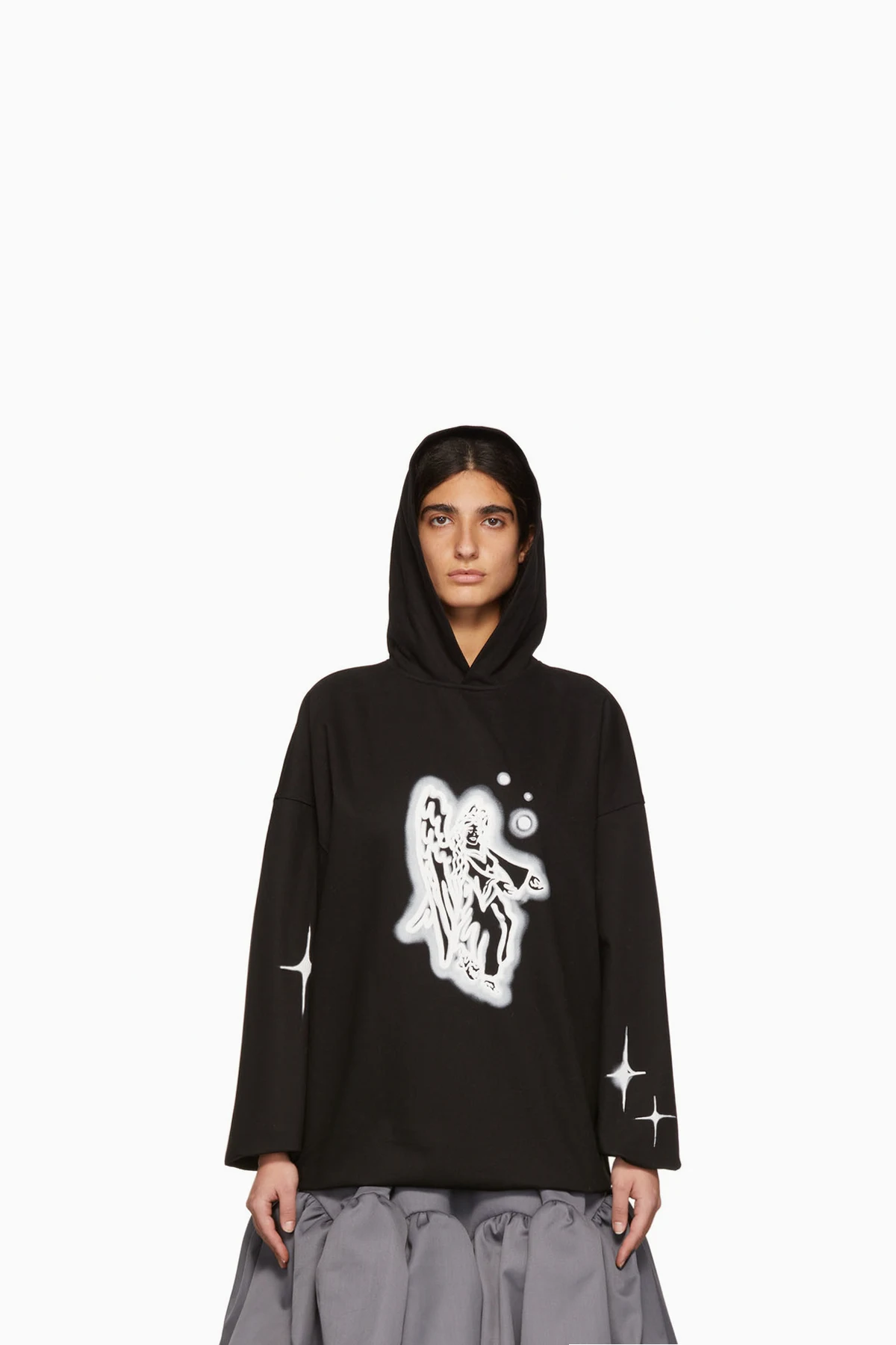 Black Cotton Hoodie