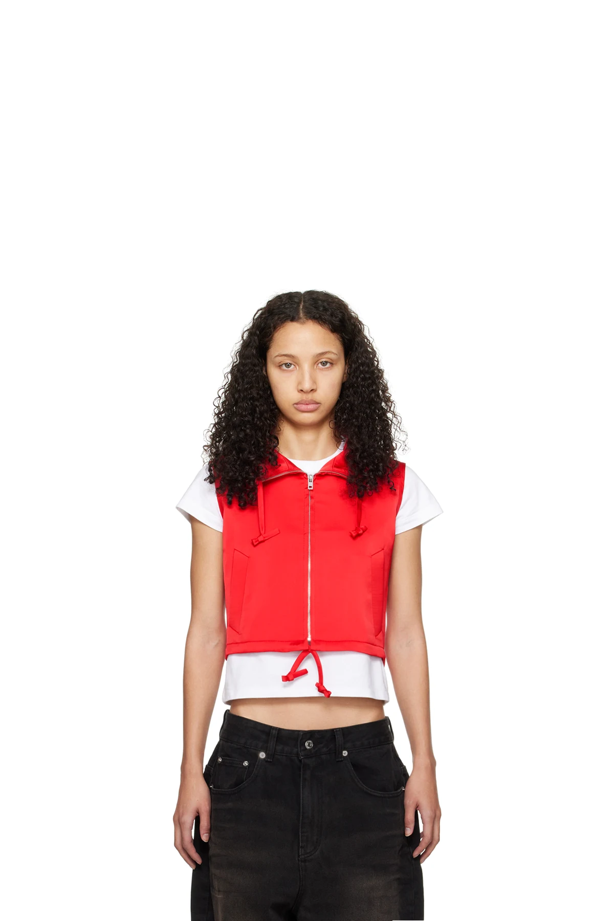 Red Hooded Vest