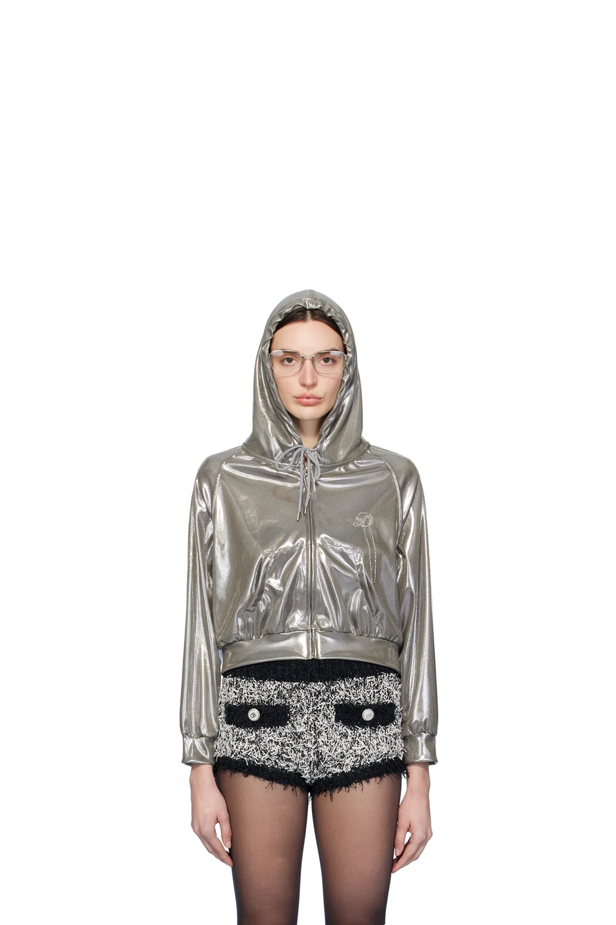 Silver Raglan Hoodie